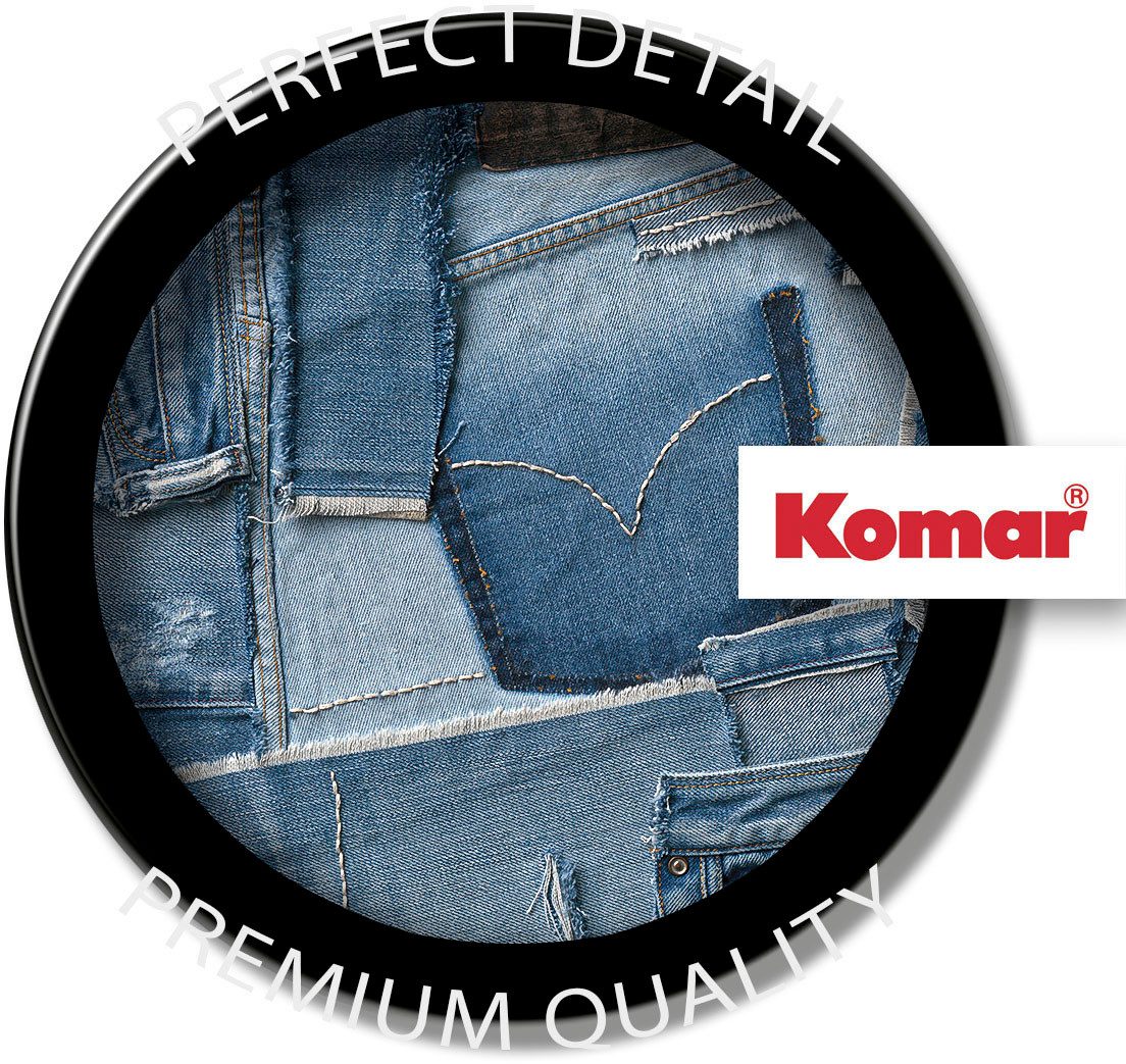 Komar Fototapete Jeans - Größe 368 x 254 cm, glatt, bedruckt, (Packung, 1 St), Wohnzimmer, Schlafzimmer