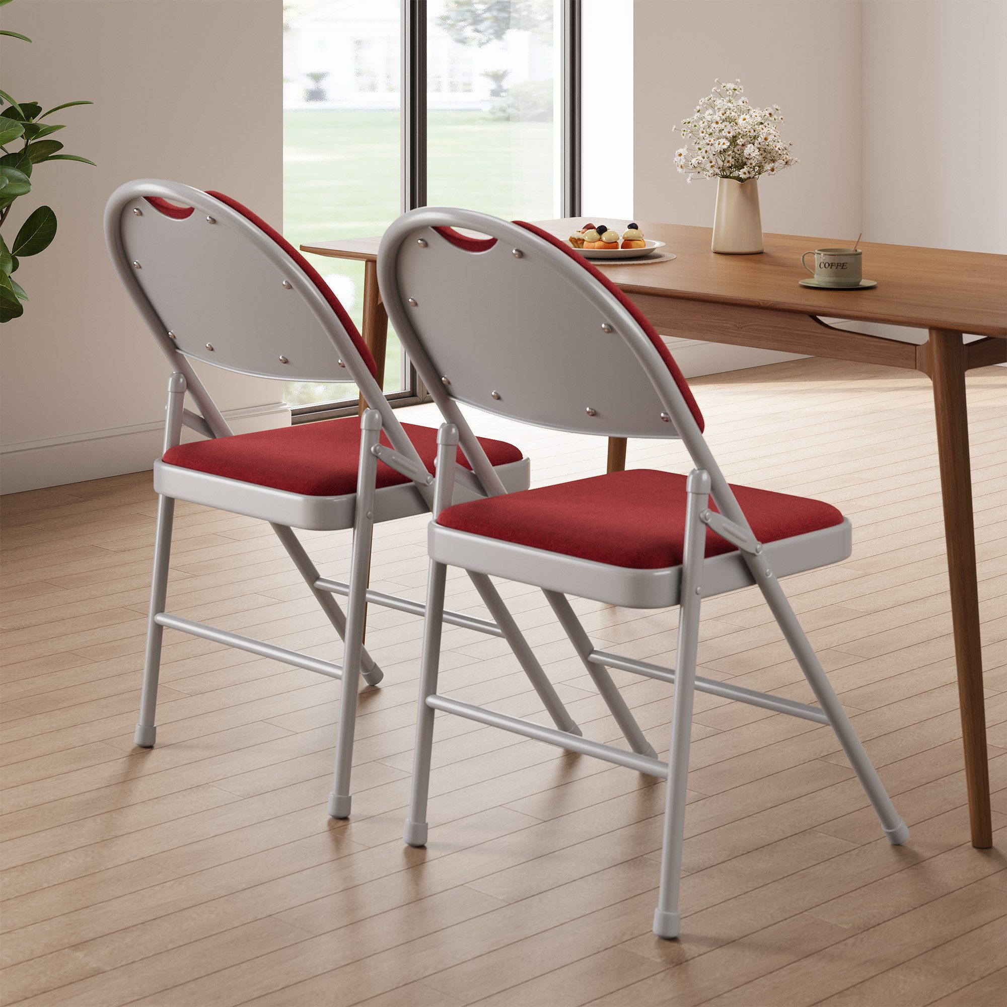 GarveeMore Klappstuhl Gästestuhl Klappstuhl Campingstuhl 2/4/6er Set Gartenstuhl (2 St)