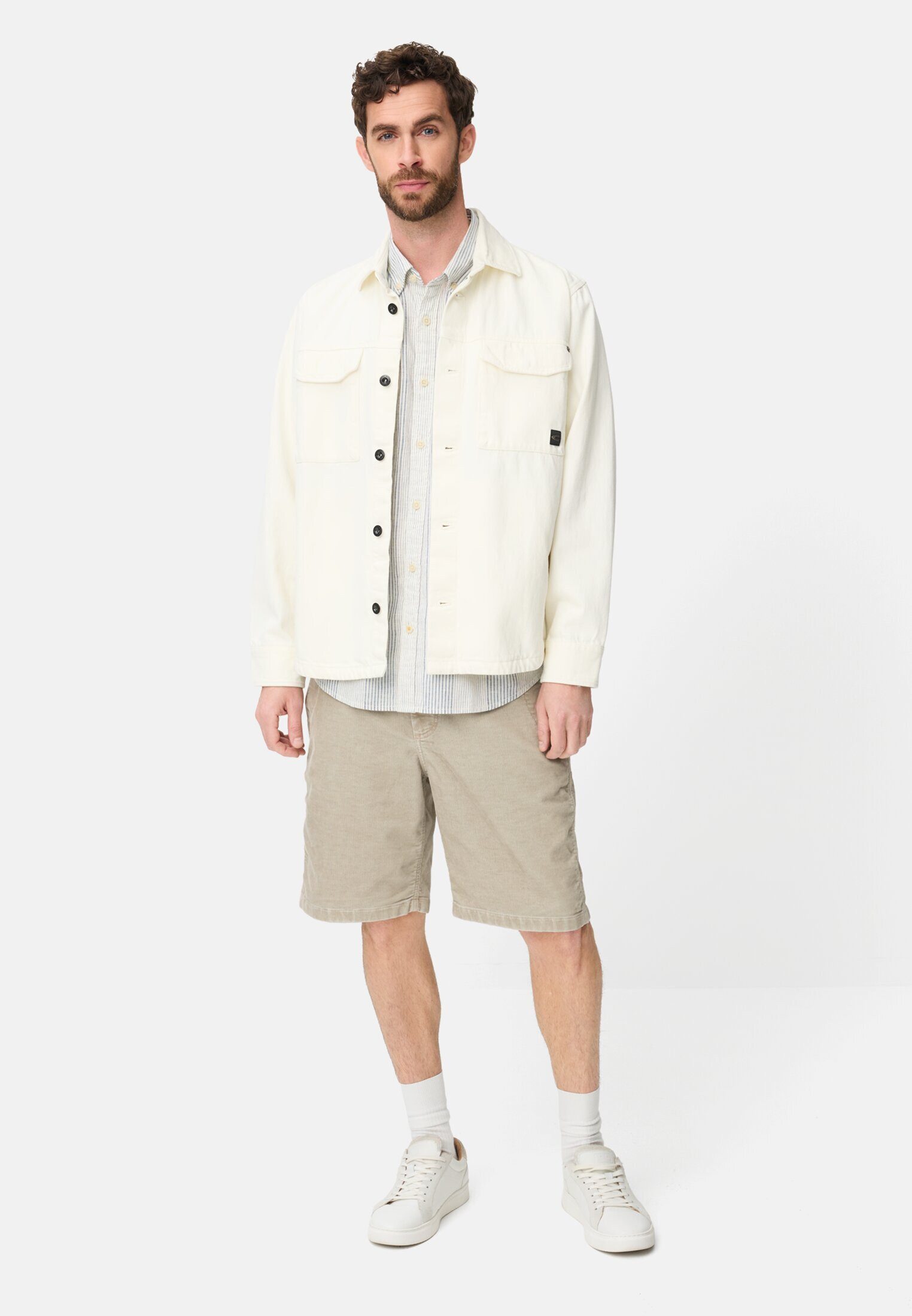 camel active Kurzarmhemd aus Leinenmix Kurzarm Button-Down