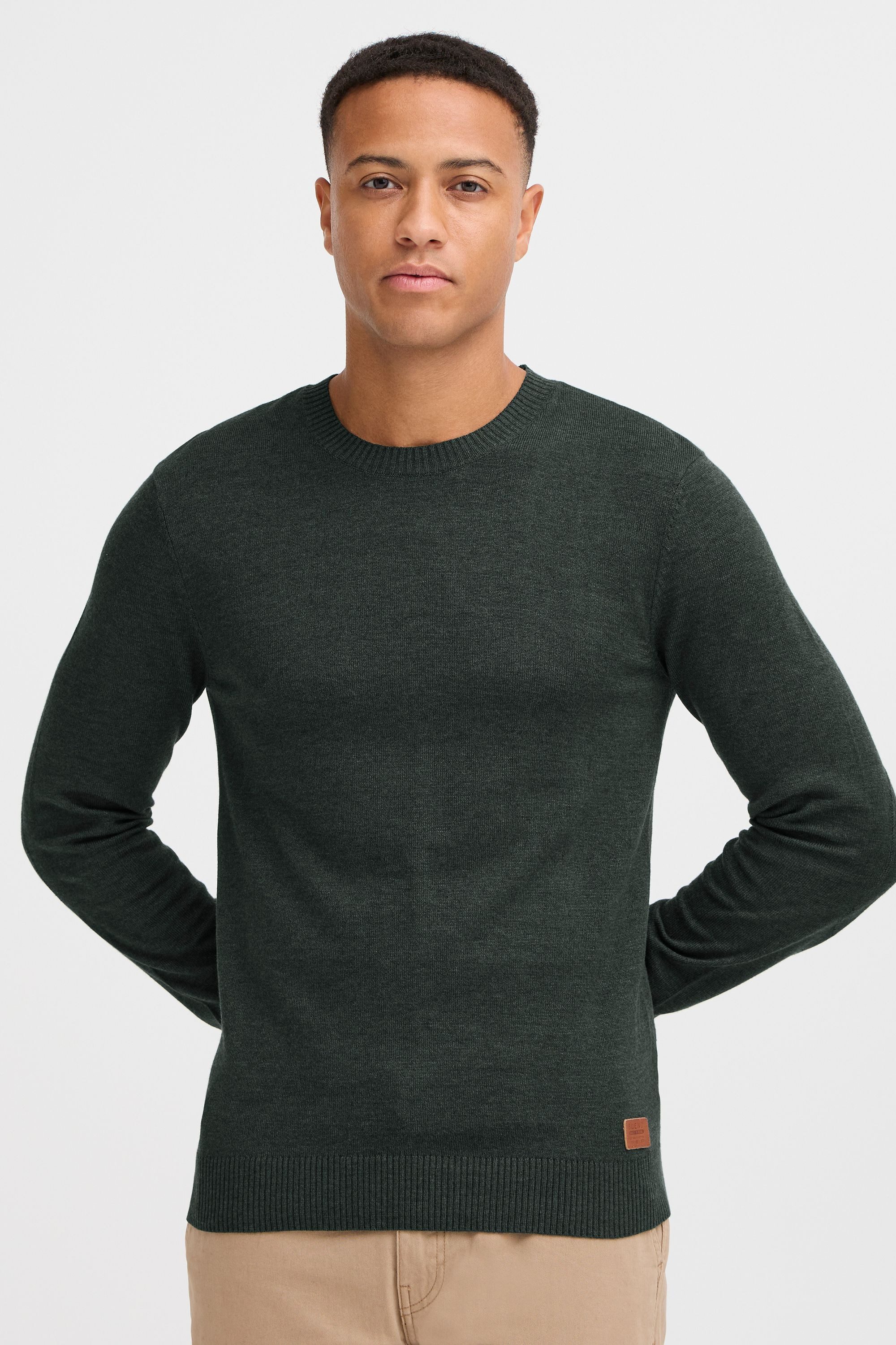 Blend Strickpullover BHLars Strickpullover mit aufgestickten Ellenbogenpatc günstig online kaufen