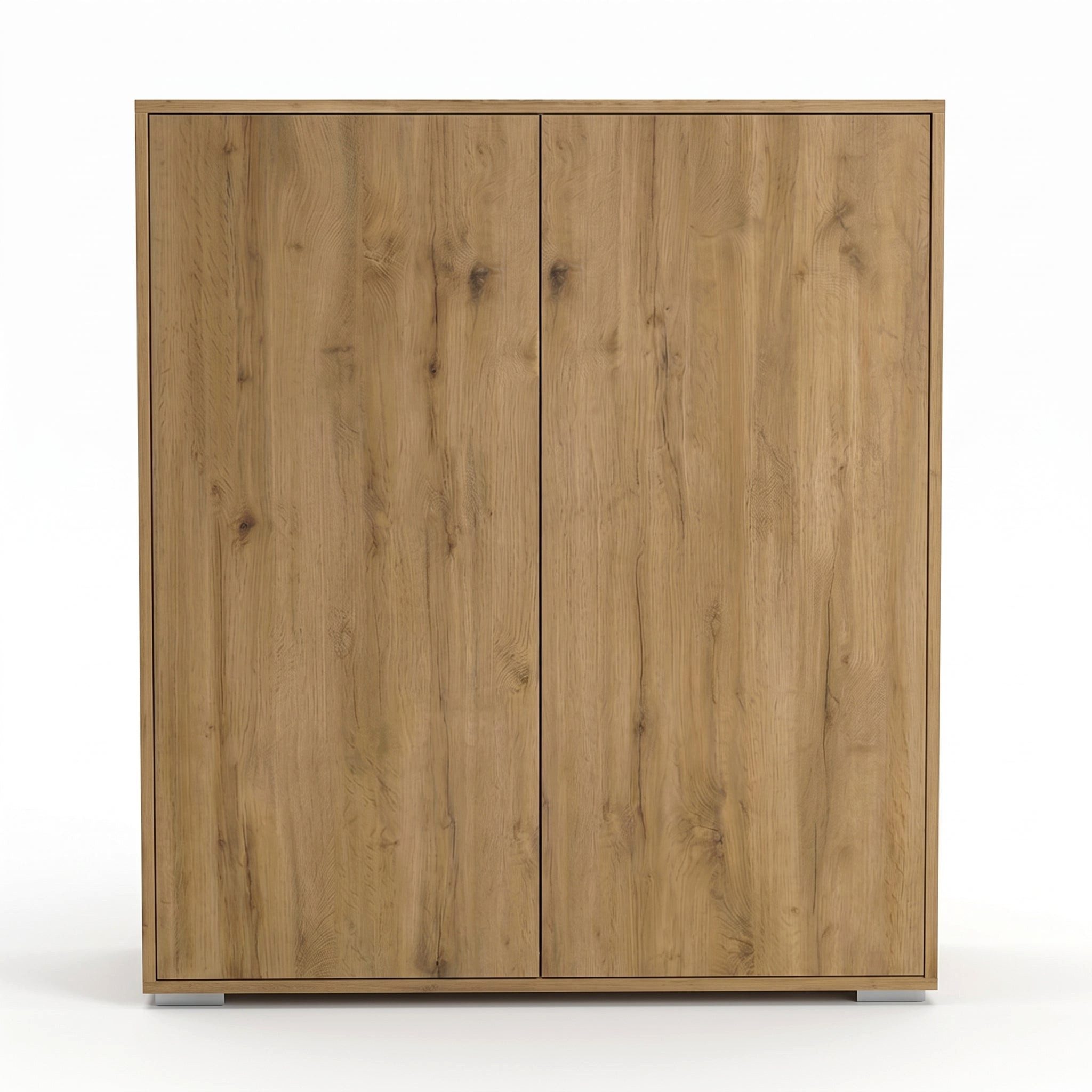 InnoFurn Highboard Elena M1 Eiche Evoke (Schrank), Aktenschrank mit Push-to-Open, Made in Germany