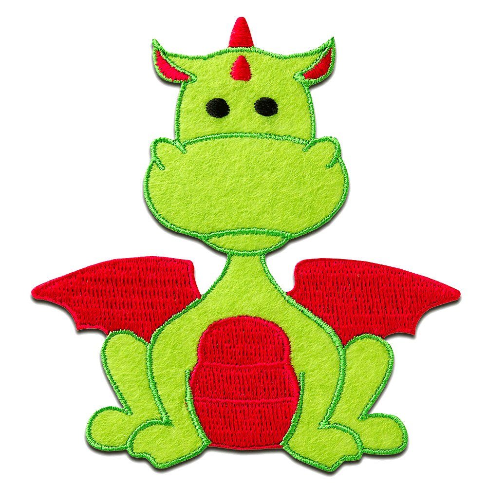 Catch the Patch Aufnäher Bügelbild, Aufbügler, Applikationen, Patches, Flicken, zum aufbügeln, Polyester, Drache - Größe: 9 x 8,4 cm