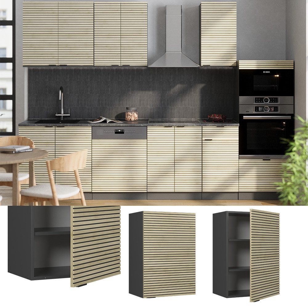 Vicco Hängeschrank Fame-Line, Eiche Paneel/Anthrazit, 50 günstig online kaufen