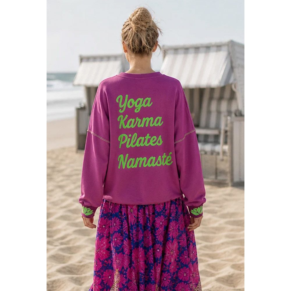 Miss Goodlife Sweatshirt Miss Goodlife Damen MG15016 Roundneck „Pilates“ Crocus – Bild 2 von 2