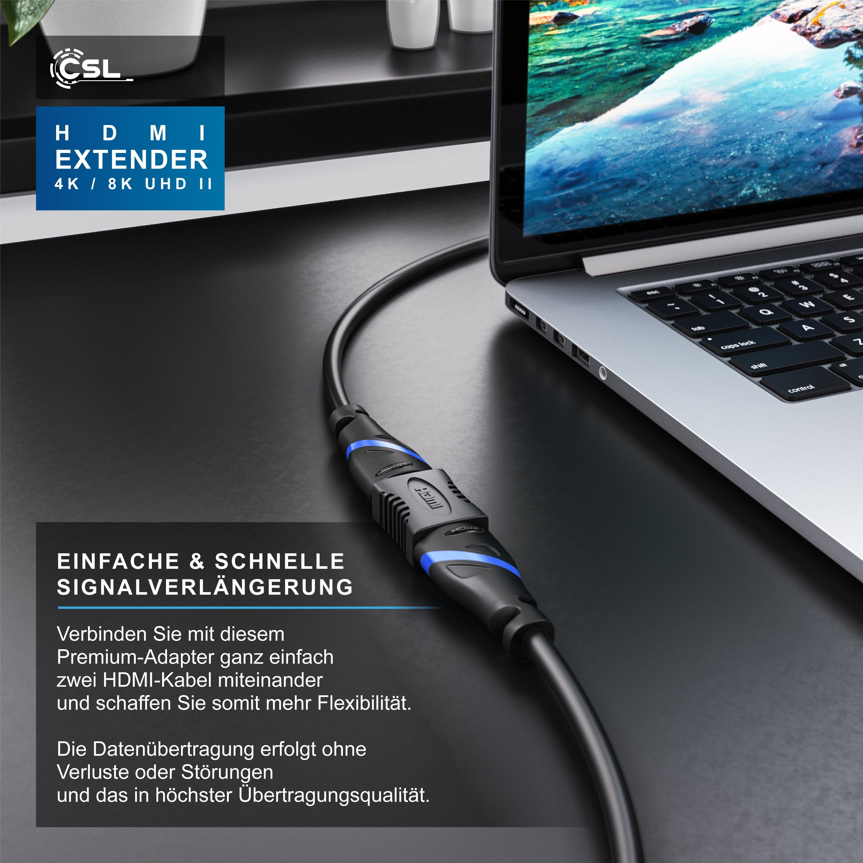 CSL 1080 p Full HD HDMI auf HDMI Adapter, Verlängerung, Kupplung HDMI-Adapter HDMI Typ A zu HDMI, Buchse auf Buchse Adapter, 2K 4K 8K und UHD II für HDMI Kabel – Bild 4 von 5
