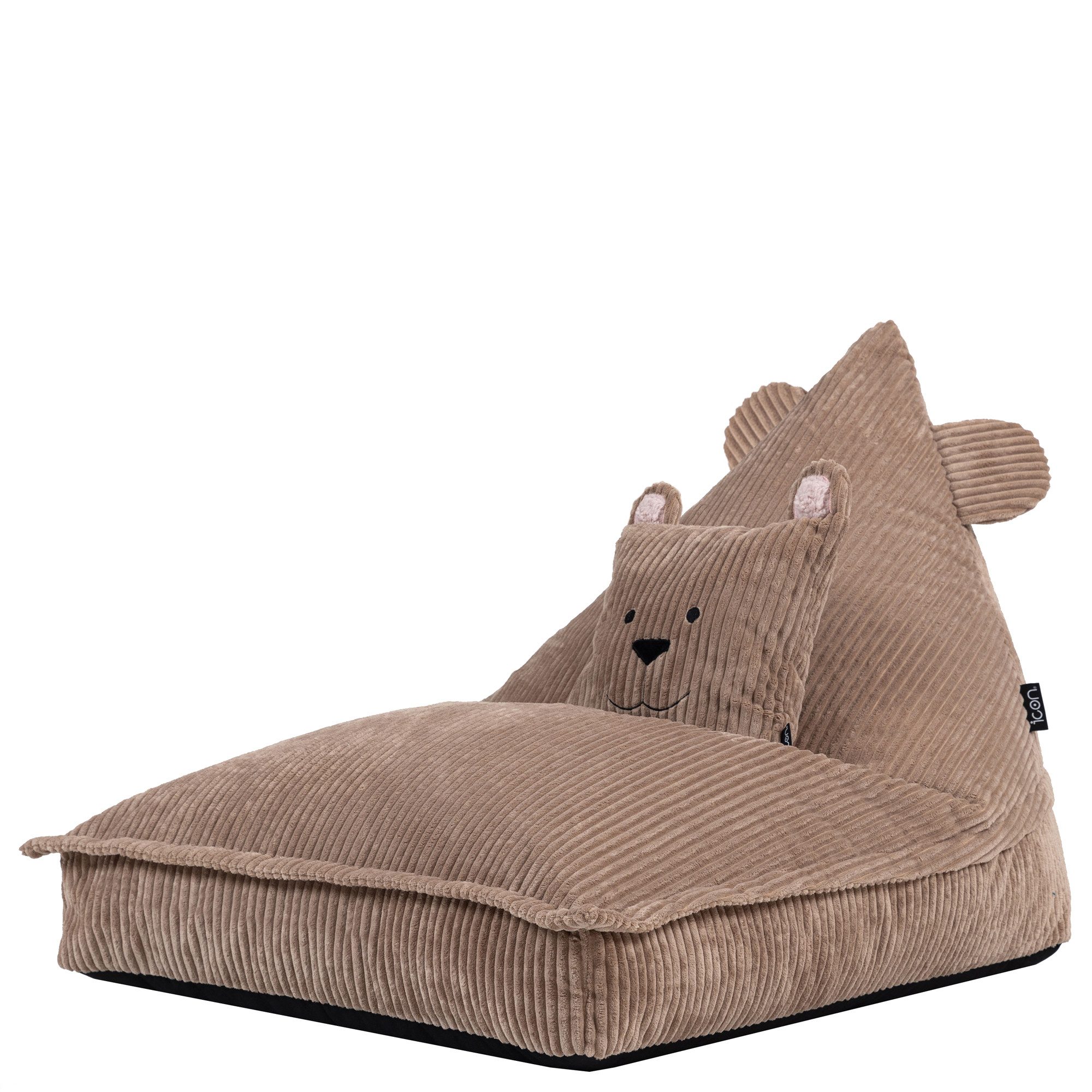 icon Sitzsack Kinder Animalfreunde mit Kissen aus Cord, 72x102x66cm, Made in Germany, für Kinderzimmer