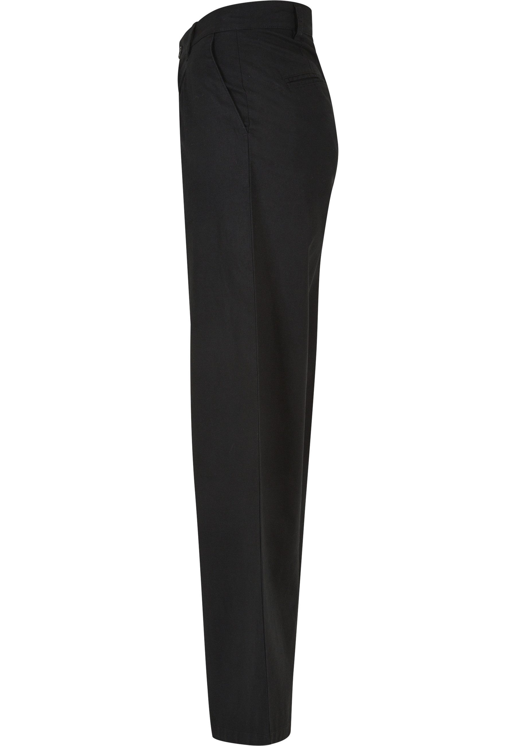 URBAN CLASSICS Trainingshose Urban Classics Damen Ladies High Linen Mixed Wide Leg Pants (1-tlg)