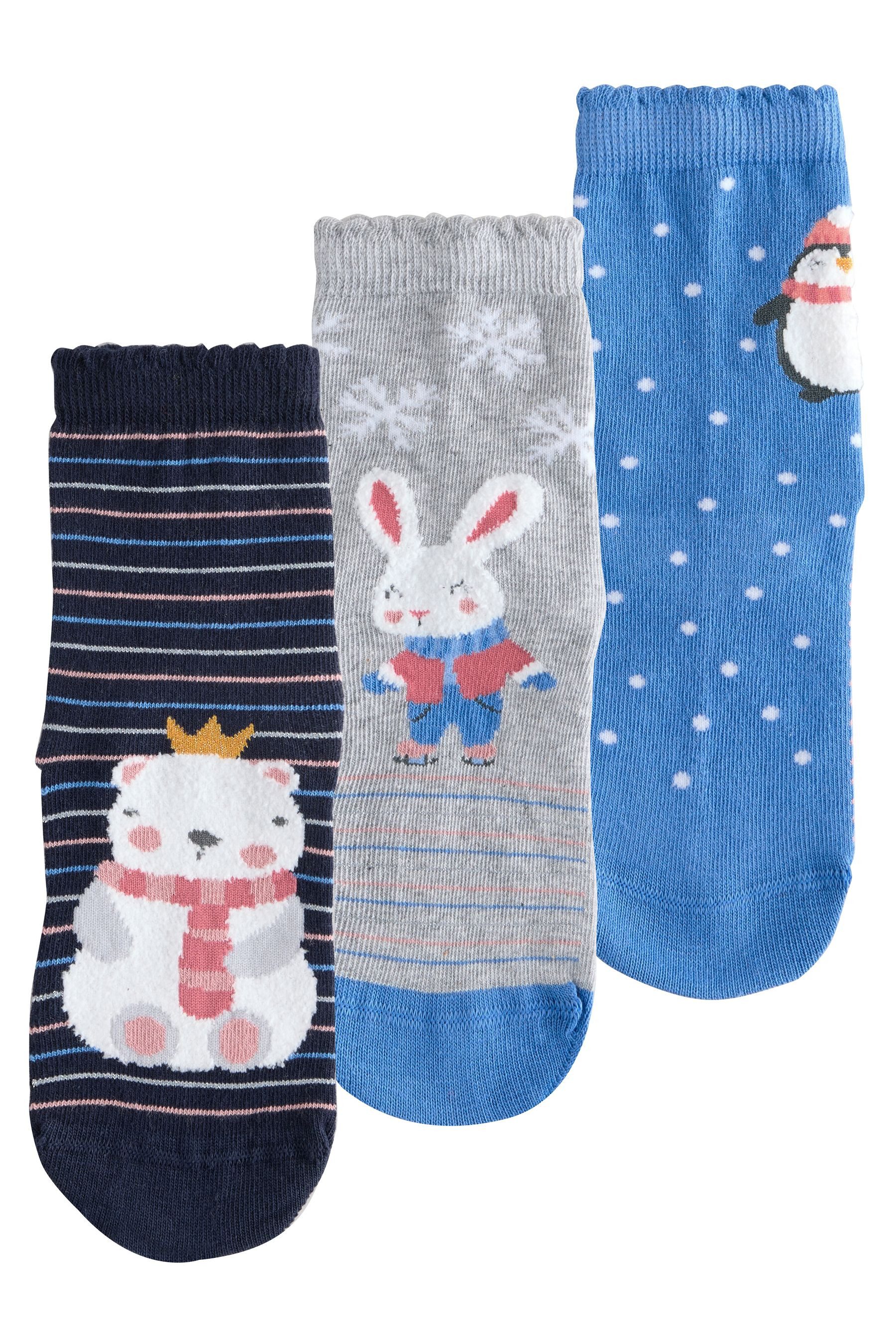Next Kurzsocken 3er-Pack Söckchen, Weihnachtsmotiv (3-Paar)