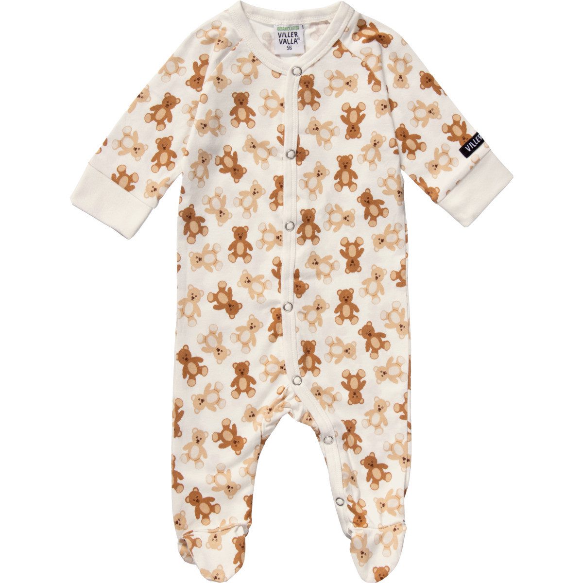 Villervalla Strampler Teddy Unisex Kinder Einteiler, Overall, Babyanzug, Babyoverall, Babyanzug