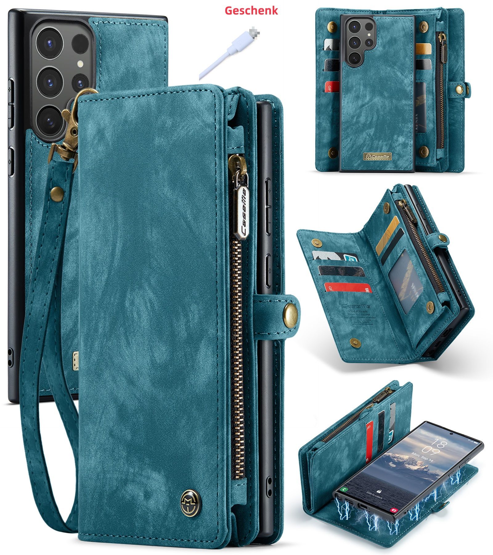 Handyhülle Leder Hülle für Samsung S10 S20 S21 S22 S23 S24 S25 Edge FE Ultra Plus