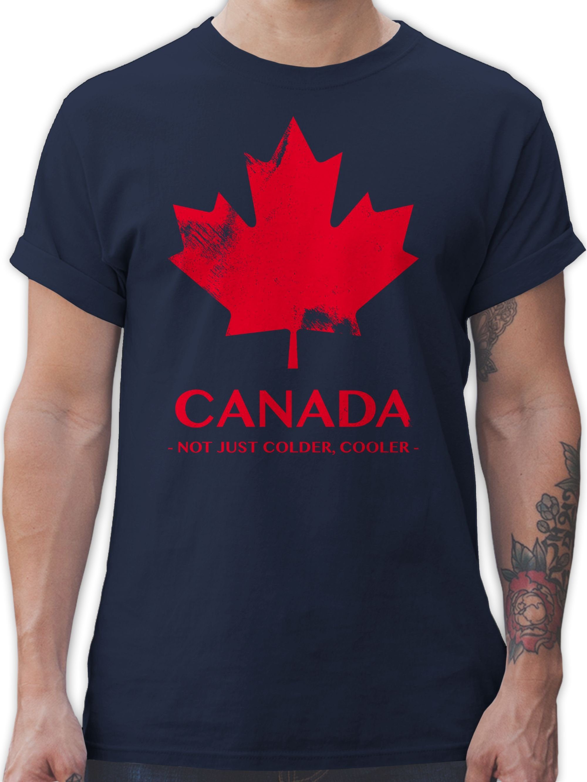 Shirtracer T-Shirt Canada Not just colder cooler - Souvenir Geschenk Länder Wappen