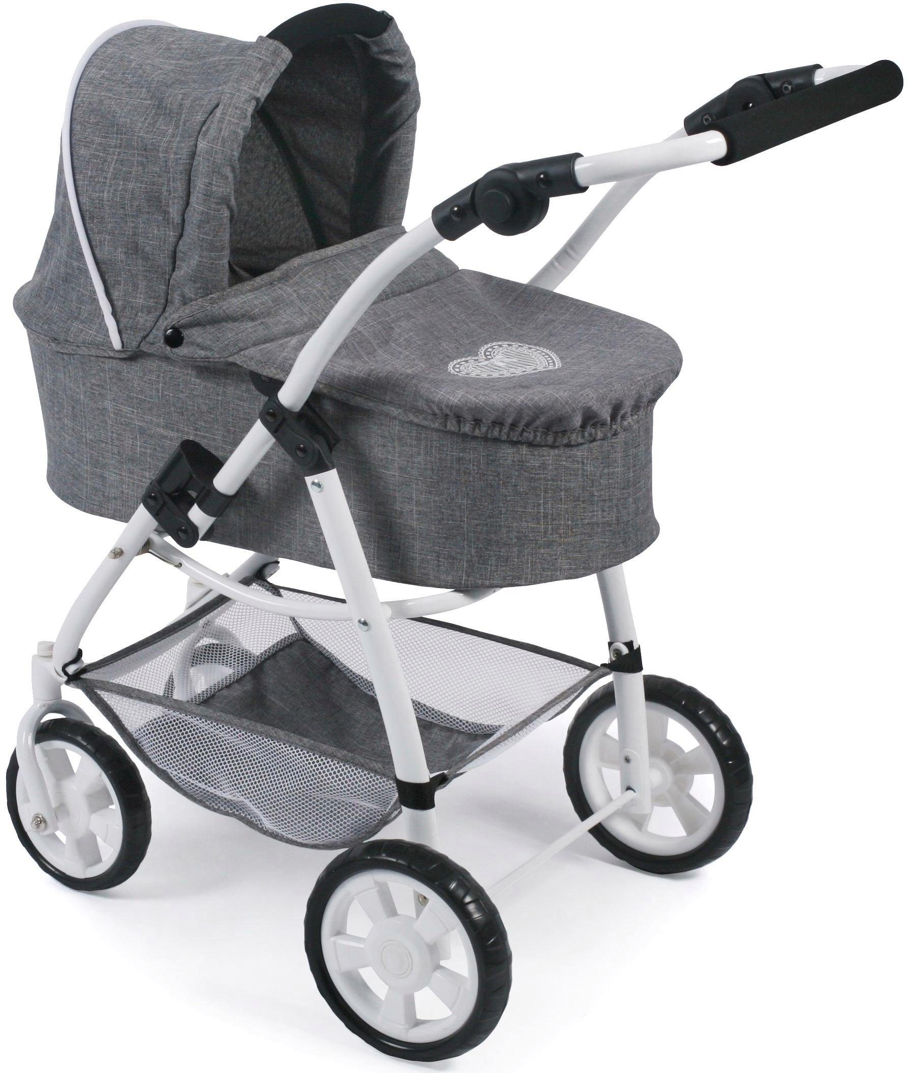 CHIC2000 Kombi-Puppenwagen Emotion All In 3in1, Jeans Grey, inkl. Babywanne günstig online kaufen