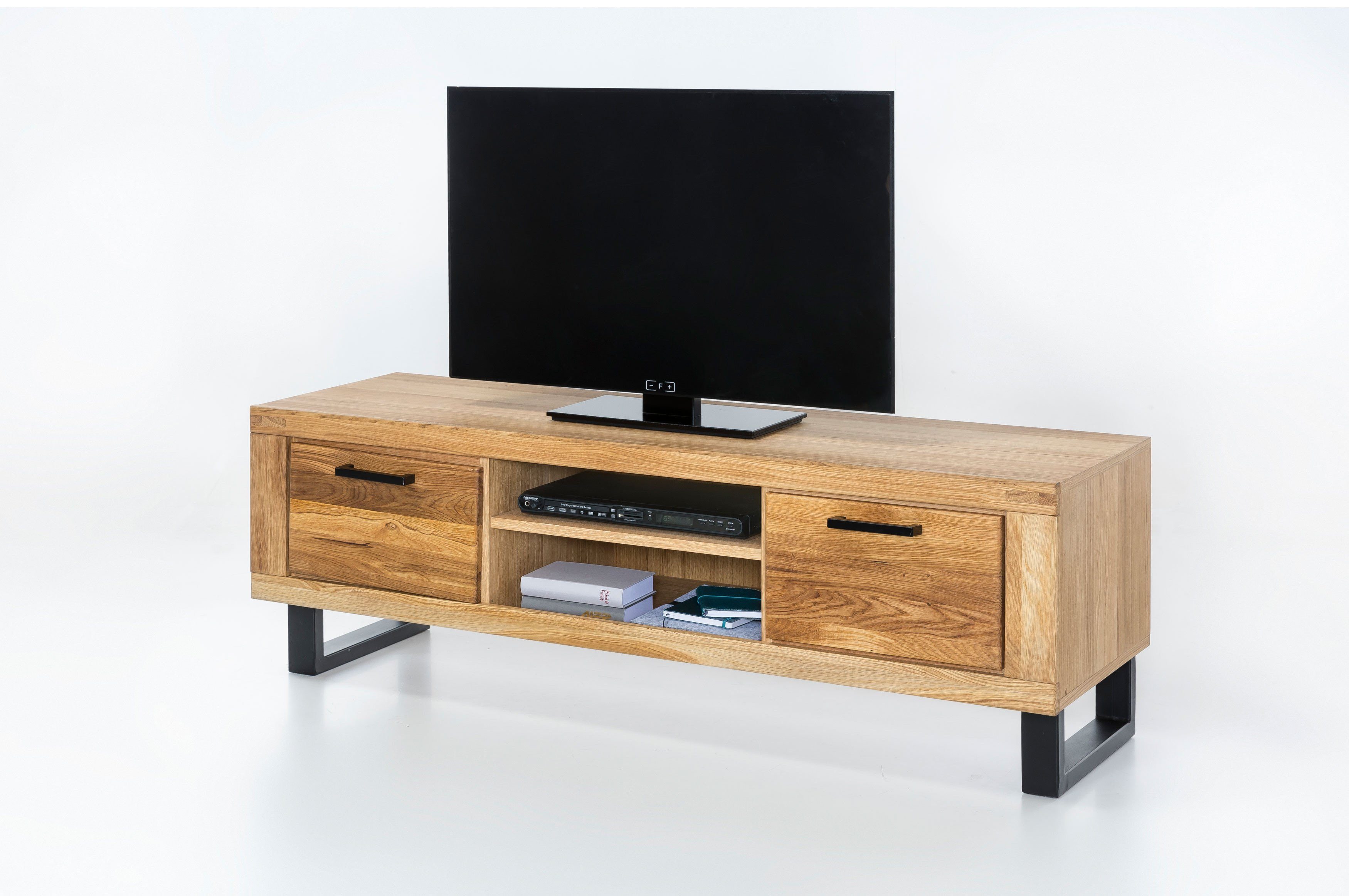 ELFO Lowboard TV Board Tina TV Kommode Wildeiche geölt Teilmassiv Breite 170cm, Maße: ca. B 170 x H 52 x T 50cm