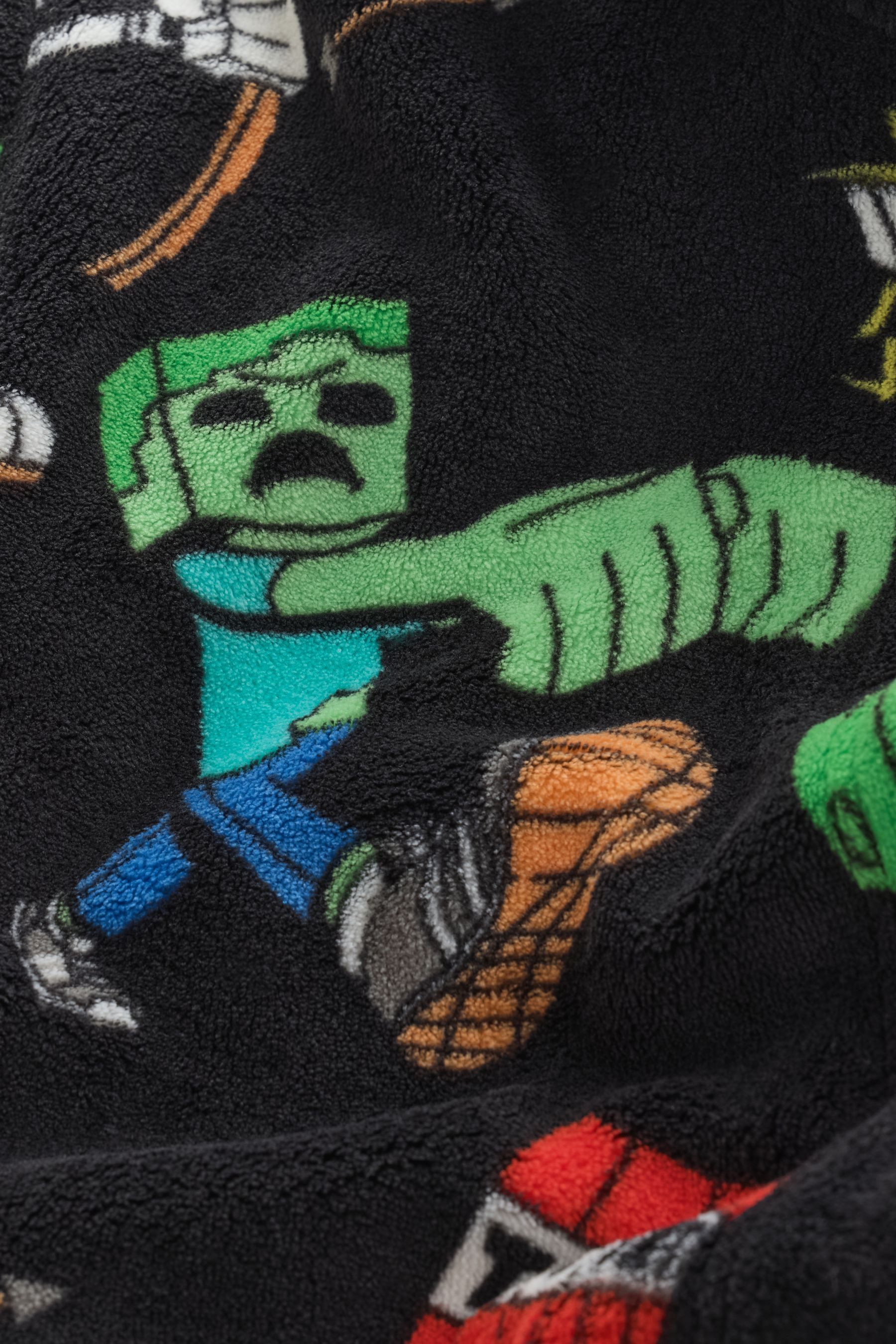Next Kinderbademantel Fleece-Morgenmantel, Minecraft, Polyester (recycelt), Polyester – Bild 4 von 5