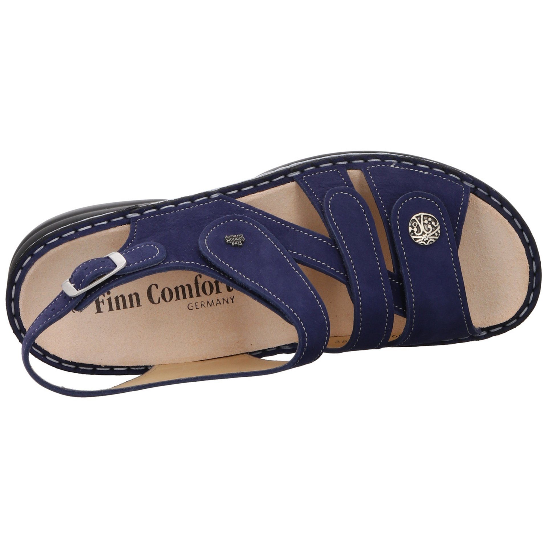 Damen Finn Sandalen Nubukleder Sandalette Sandale Comfort royal Gomera