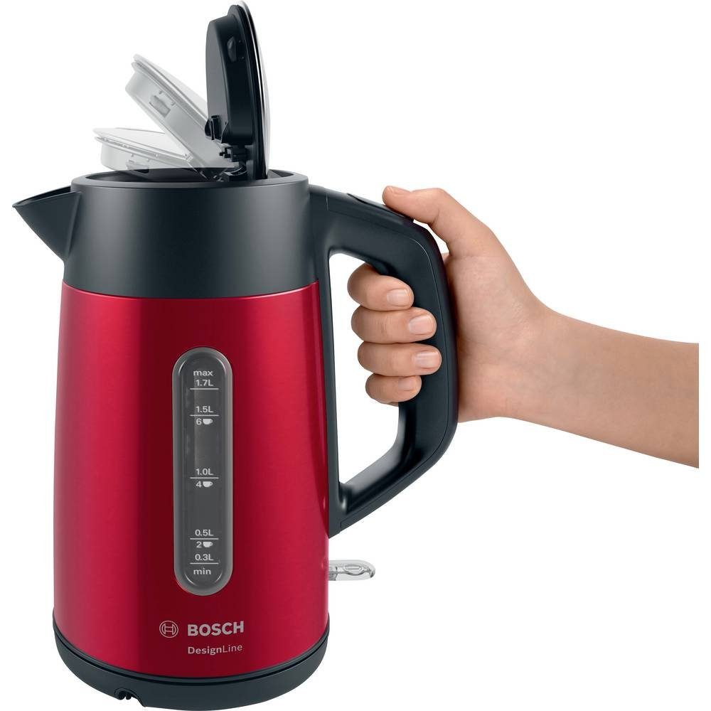 BOSCH Wasserkocher Bosch Wasserkocher DesignLine, 1.7 l TWK4P434, schnurlos