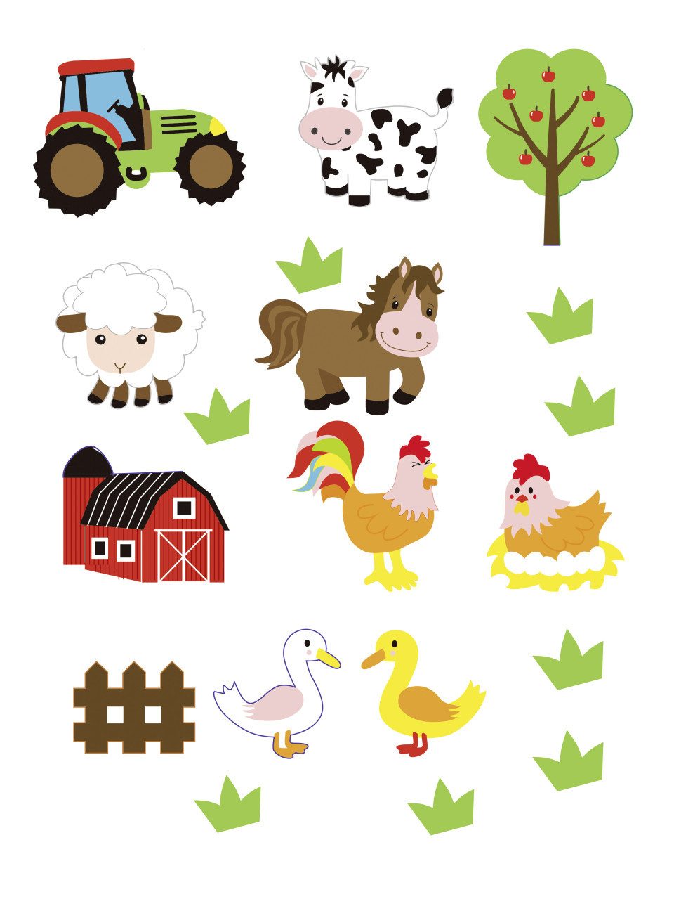 Glorex Moosgummi Glorex Moosgummi Sticker Bauernhof selbstklebend