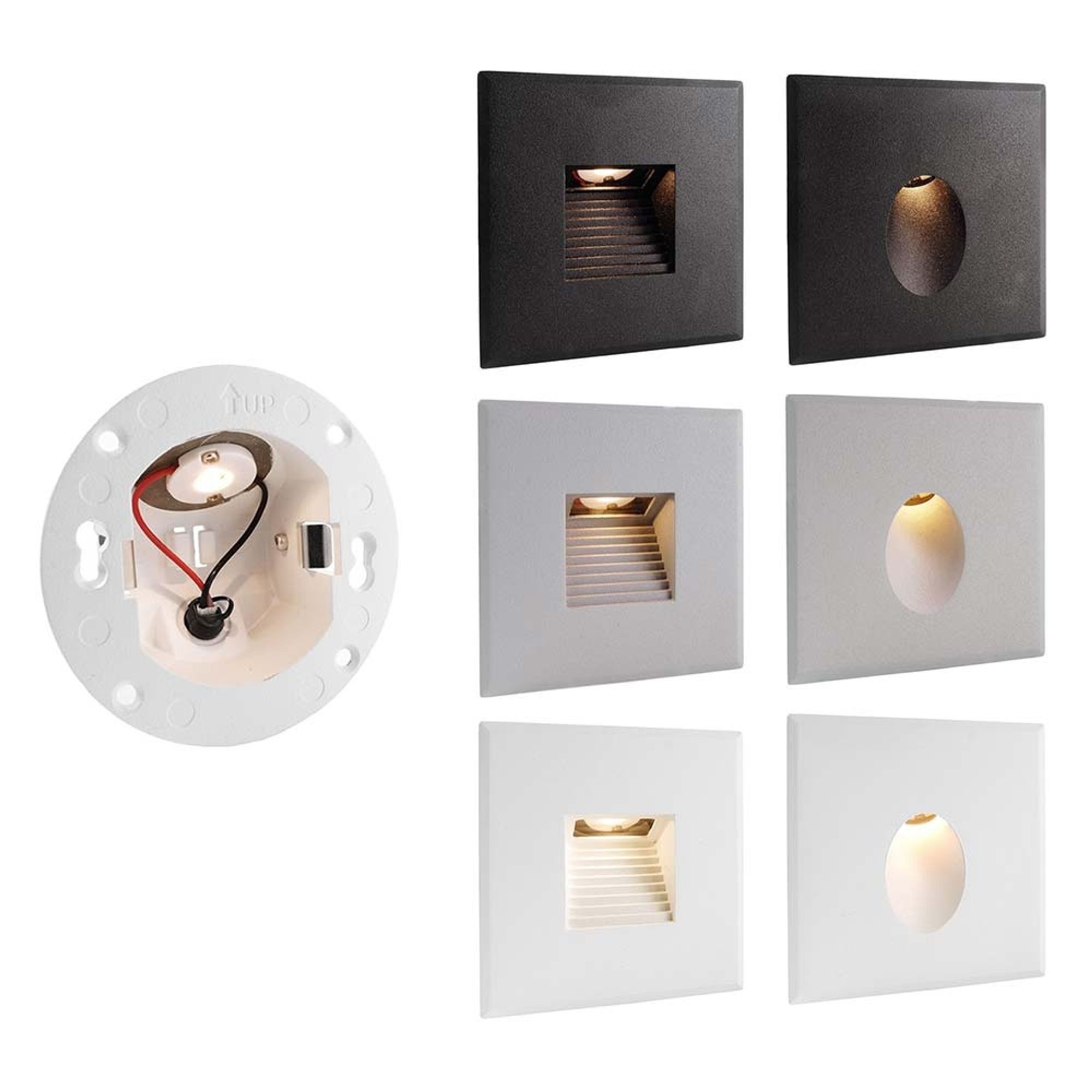 Licht-Trend Einbauleuchte LED-Wandeinbaustrahler Steps 230lm Modul für 68mm Dose (Base), Warmweiß