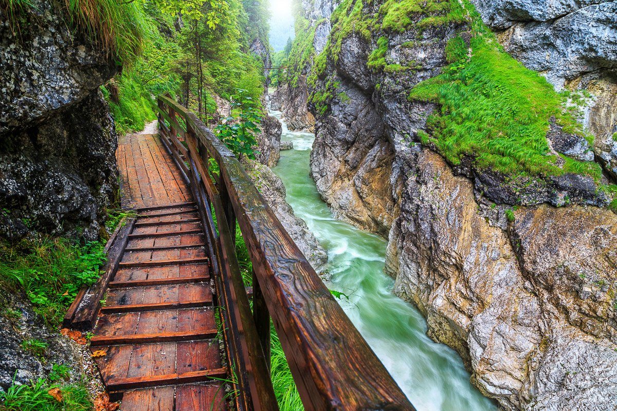 Fototapete Weg am Fluss