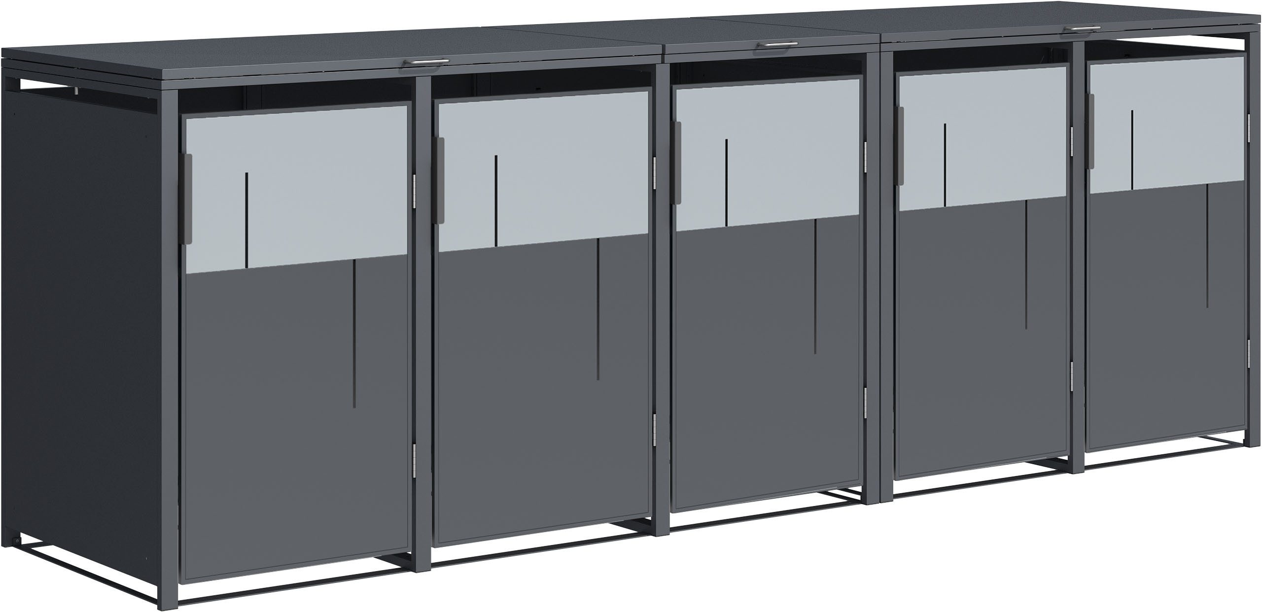 WESTMANN Mülltonnenbox Tonus 5, BxTxH: 330x80x116 cm, für 5x240 L Mülltonnen