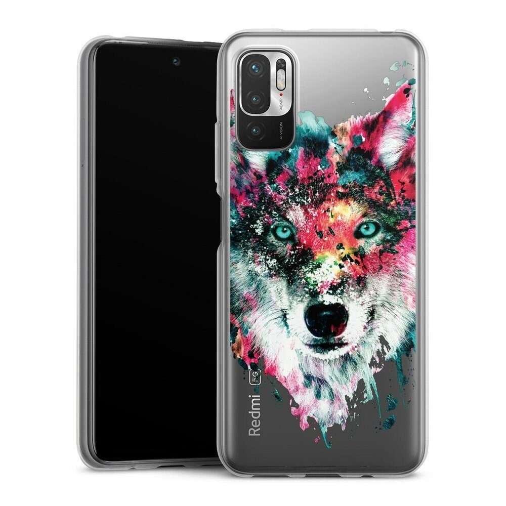 Handyhülle Riza Peker Wolf bunt Wolve ohne Hintergrund