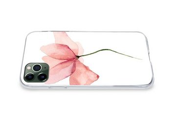 MuchoWow Handyhülle Blumen - Aquarell - Rosa, Handyhülle Apple iPhone 11 Pro Max, Smartphone-Bumper, Print, Handy