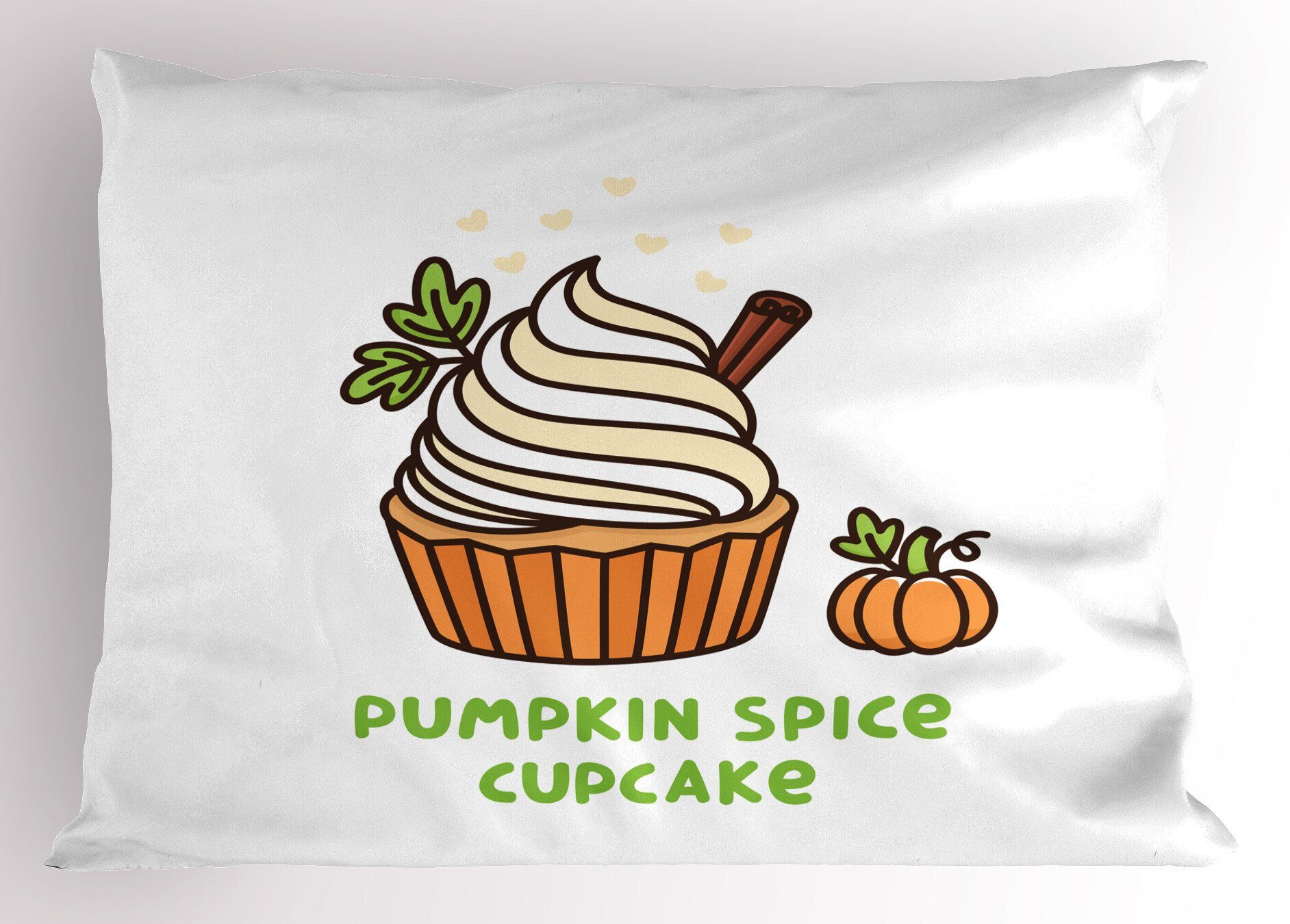 Kissenbezüge Dekorativer Standard Herbst-Cupcake Kürbis Stück), (1 geschmack Gedruckter Kopfkissenbezug, Size Abakuhaus