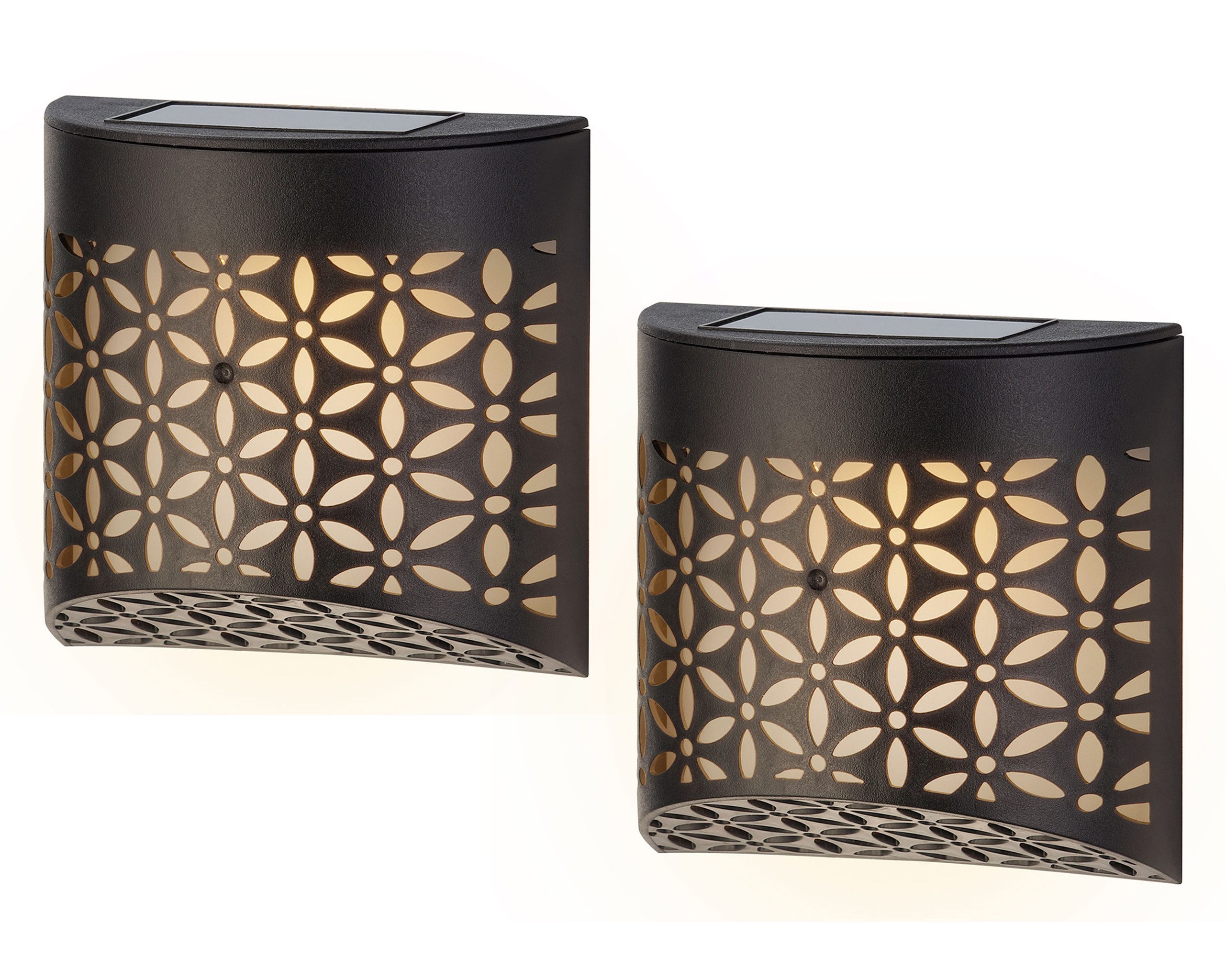 Lumineo LED Solarleuchte, Dauerlicht, warmweiß, LED Solar Wandlampe 5x11cm günstig online kaufen