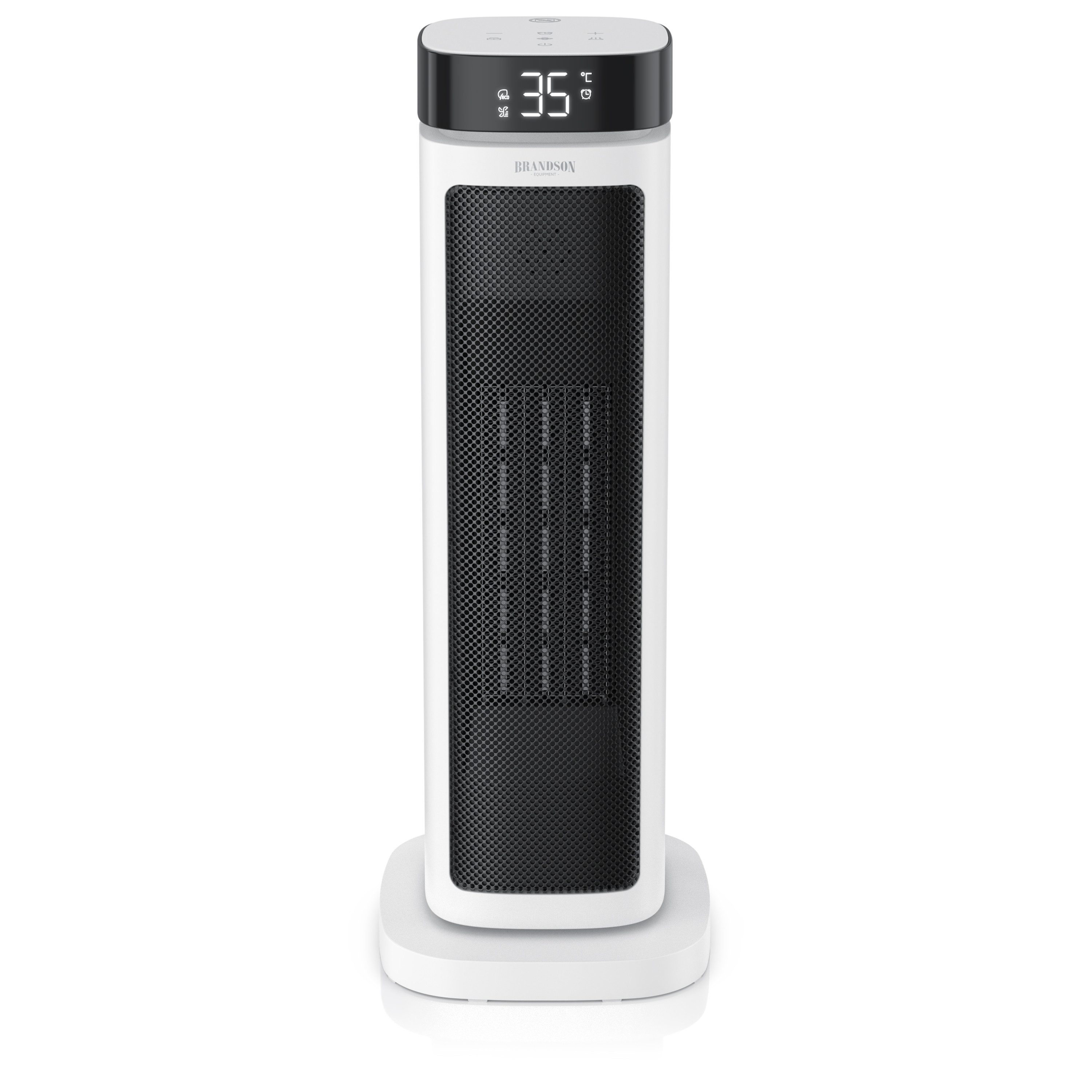 Brandson Heizlüfter Keramik-Heizlüfter 2000 W energiesparend, 12h-Timer, Fernbedienung, 2000 W, Badezimmer, Thermostat, ECO-Modus, Oszillation, Kippschutz