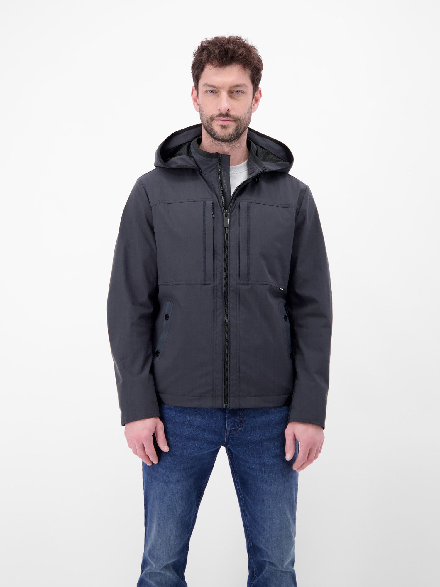 LERROS Outdoorjacke Leichte Funktionsjacke mit abnehmbarer Kapuze