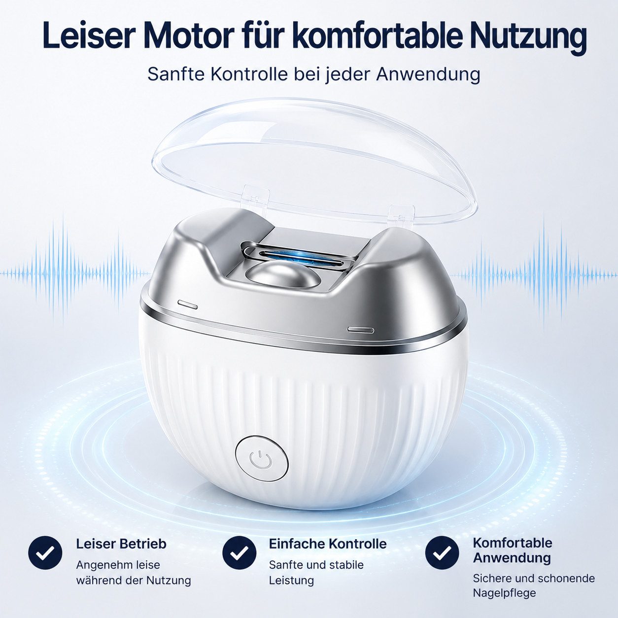 XEOOCE Nagelknipser Elektrischer Nagelknipser Nageltrimmer mit LED Licht USB-C