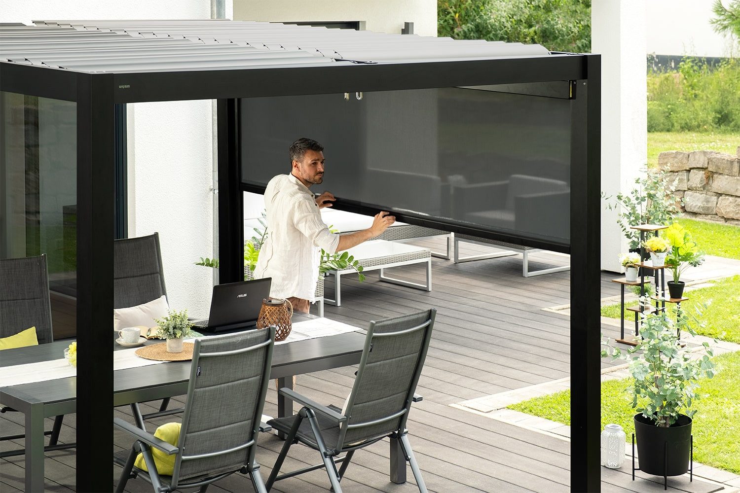 empasa Pergola, Vorhang / Sonnenschutzrollo für günstig online kaufen