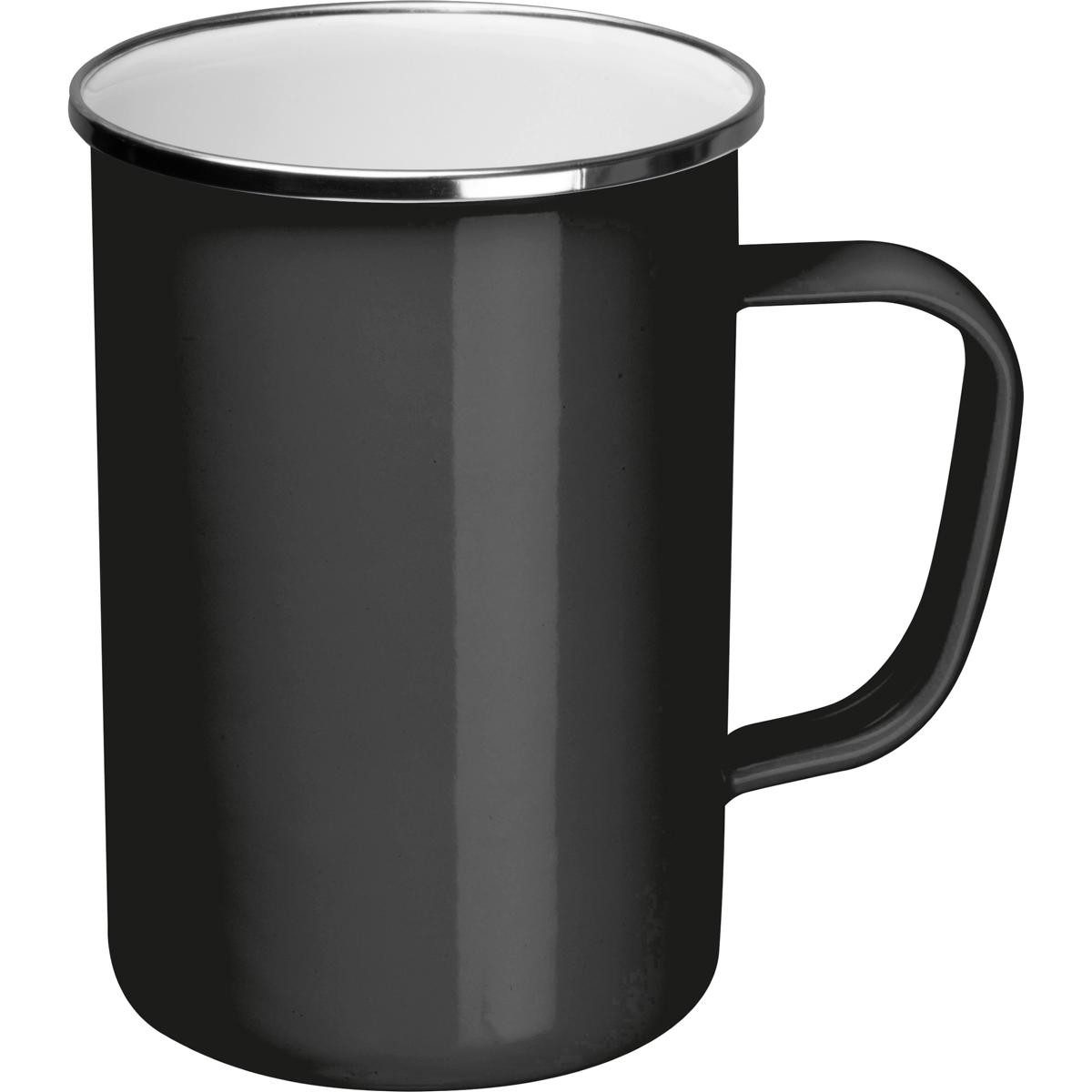 Macma Tasse Emaille Tasse / Füllvermögen: 550ml / Farbe: schwarz