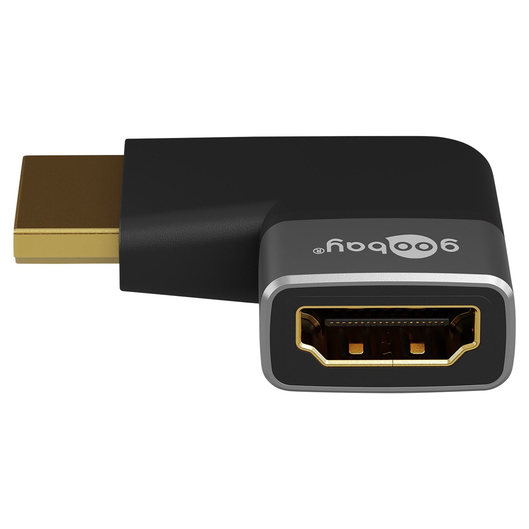 Goobay GOOBAY HDMI-Adapter 72010 90° horizontal 8k 60Hz vergoldet HDMI-Adapter