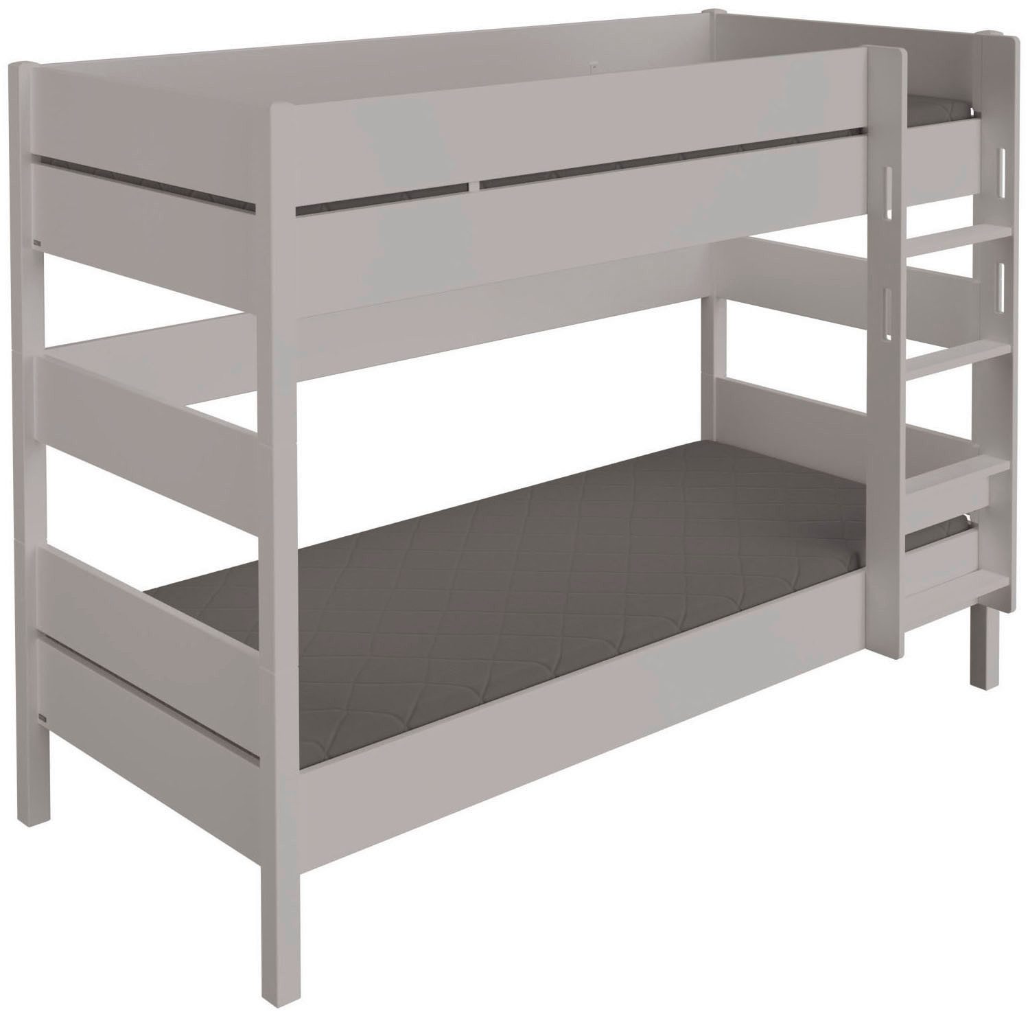 PAIDI Spielbett TIAGO in verschiedenen Größen und Farben, Etagenbett mit Leiter (Höhe 160 / 180 cm, 2 Liegeflächen - je 120kg Tragkr., 5 Jahre Garantie), Rausfallschutz, geprüfte Sicherheit, umbaubares Bett mit Massivholz