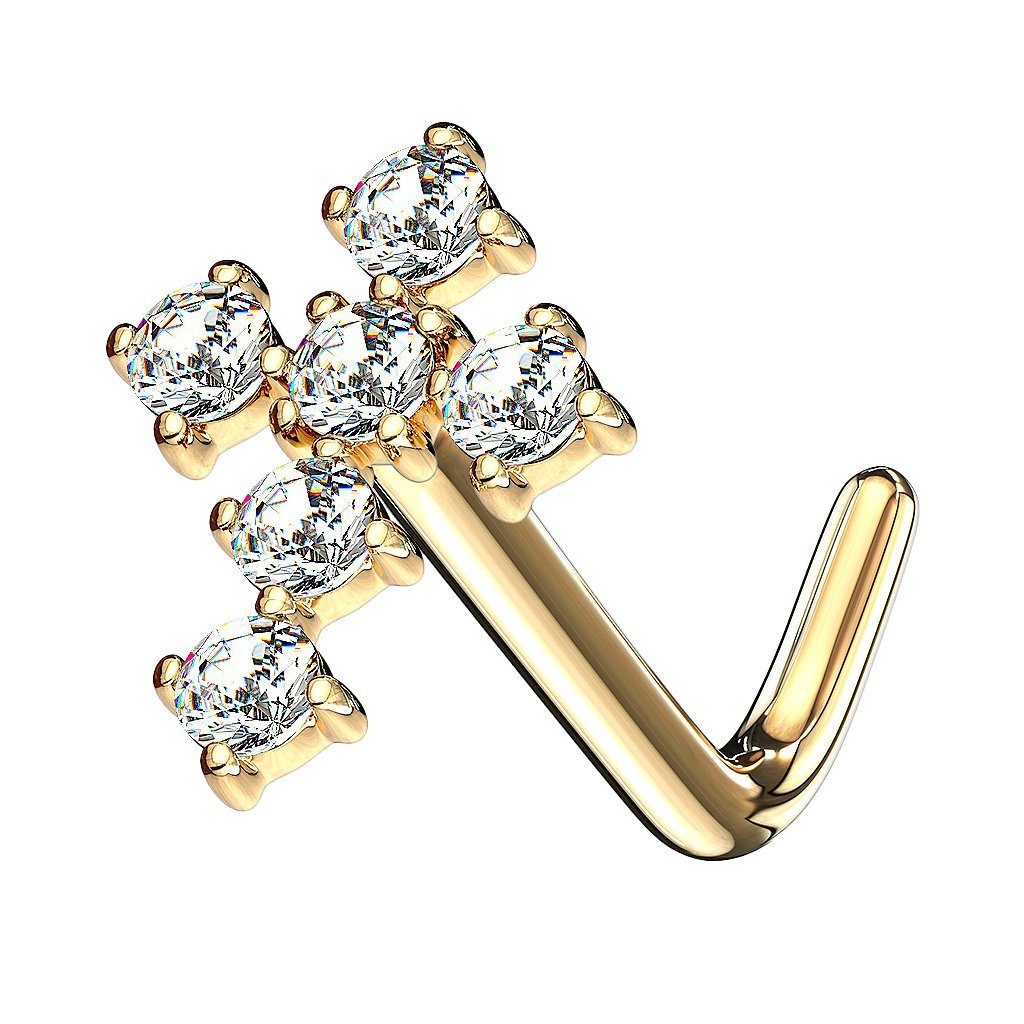 Taffstyle Nasenpiercing Gold 14 Karat Nasenpiercing günstig online kaufen