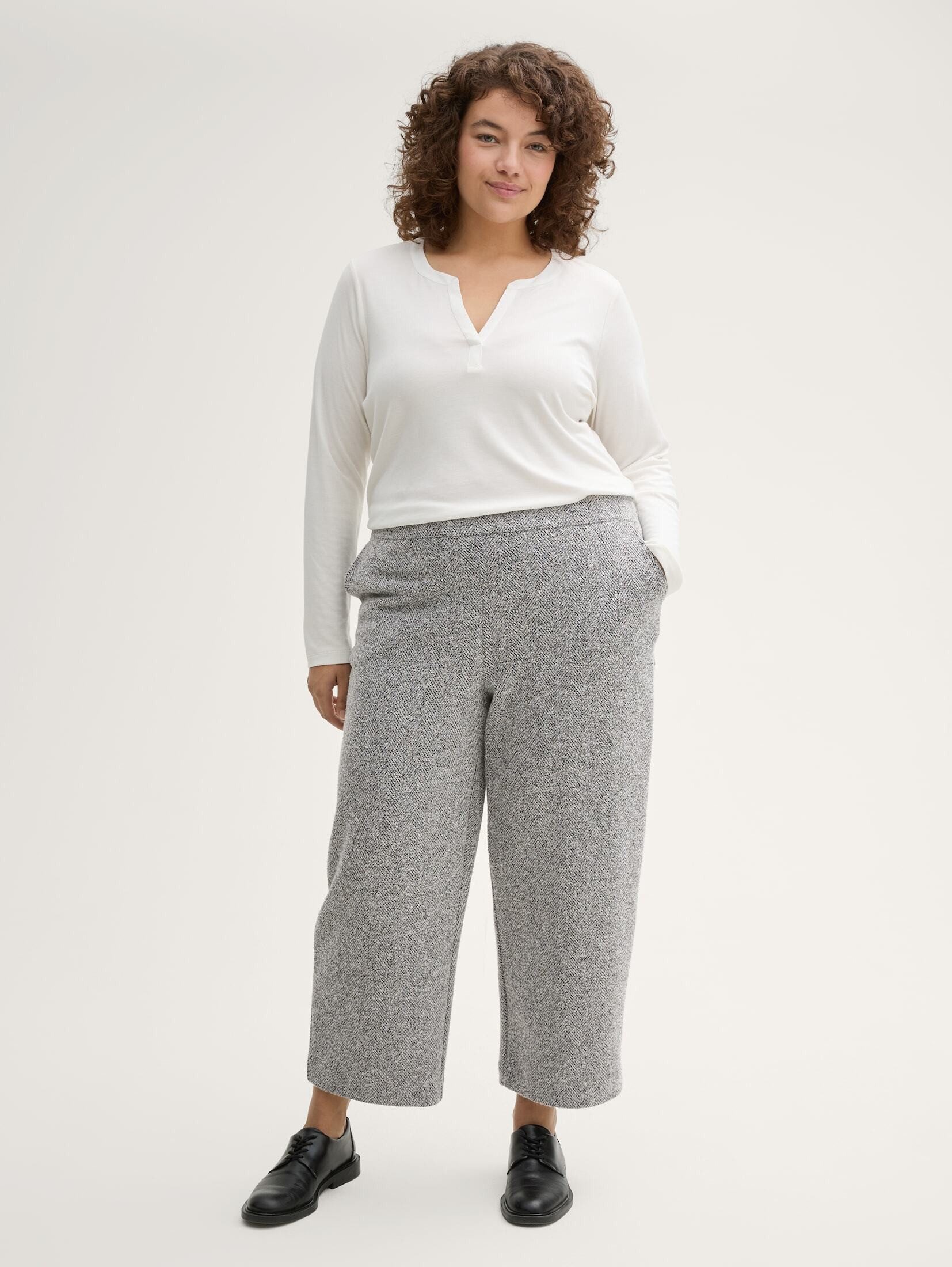 TOM TAILOR PLUS 7/8-Hose Hosen & Chino Plus Size - Cropped Culotte Hose günstig online kaufen