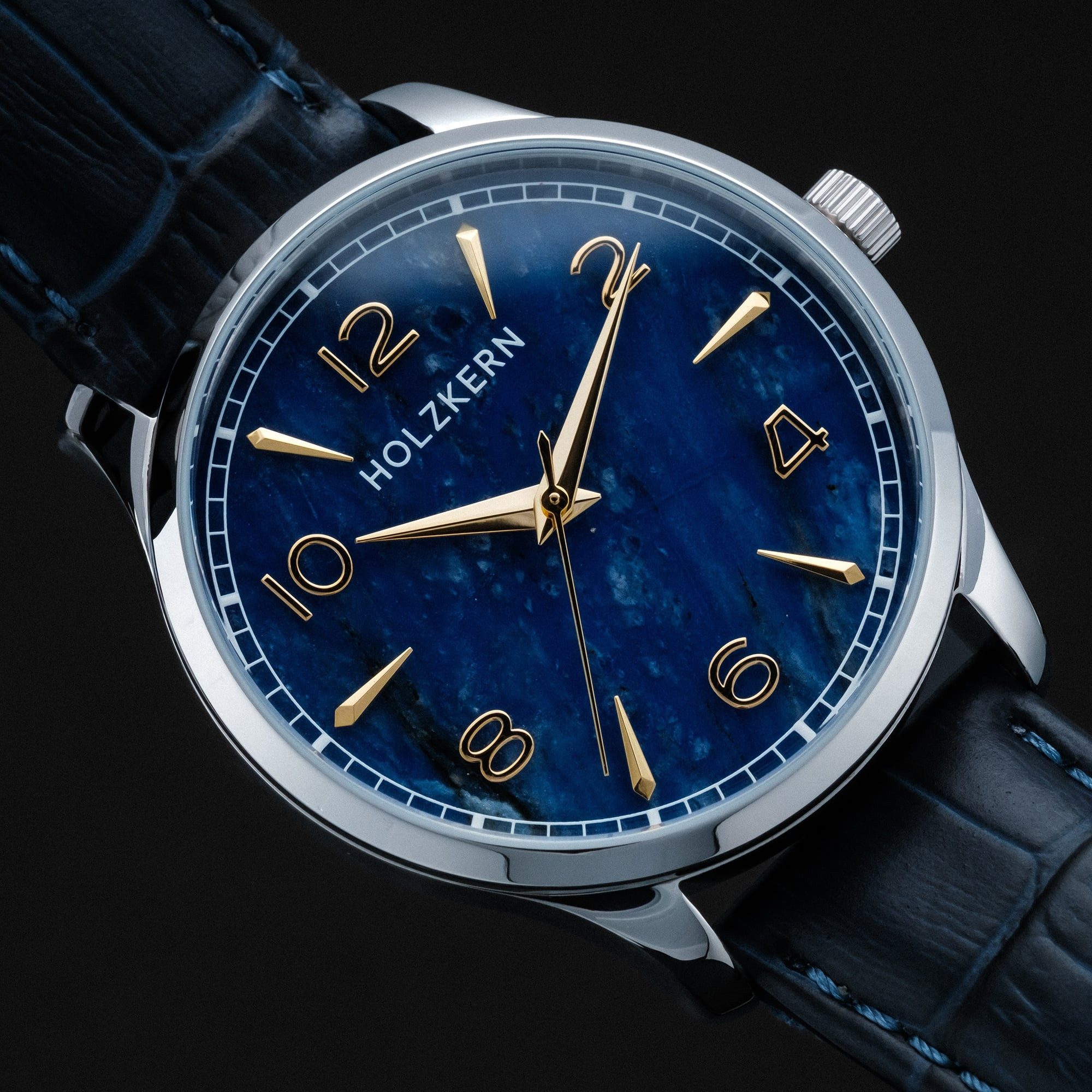 Holzkern Quarzuhr 9010631023744, Herrenarmbanduhr Primetime Sodalith/Silberfarben