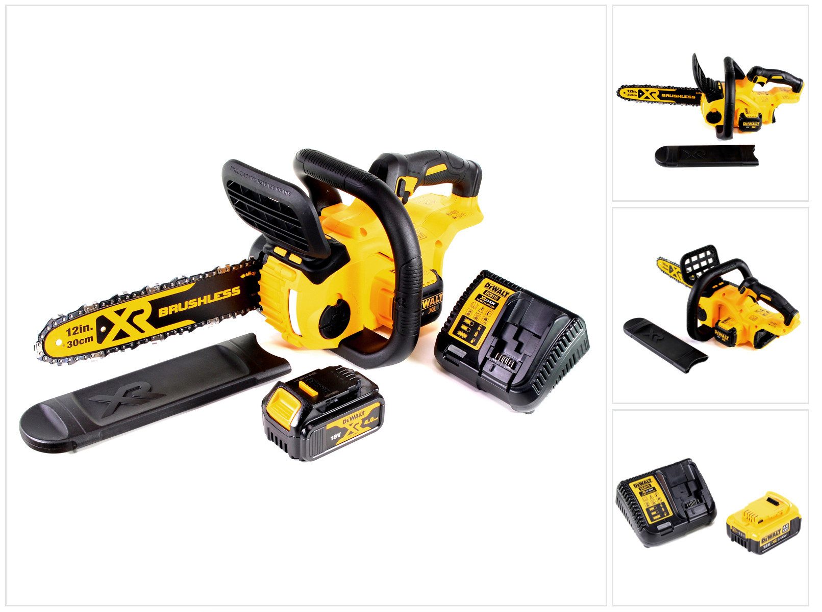 DeWalt Benzin-Kettensäge DCM 565 M1 Akku Kettensäge 18V + 1x Akku 4,0 Ah + Ladegerät