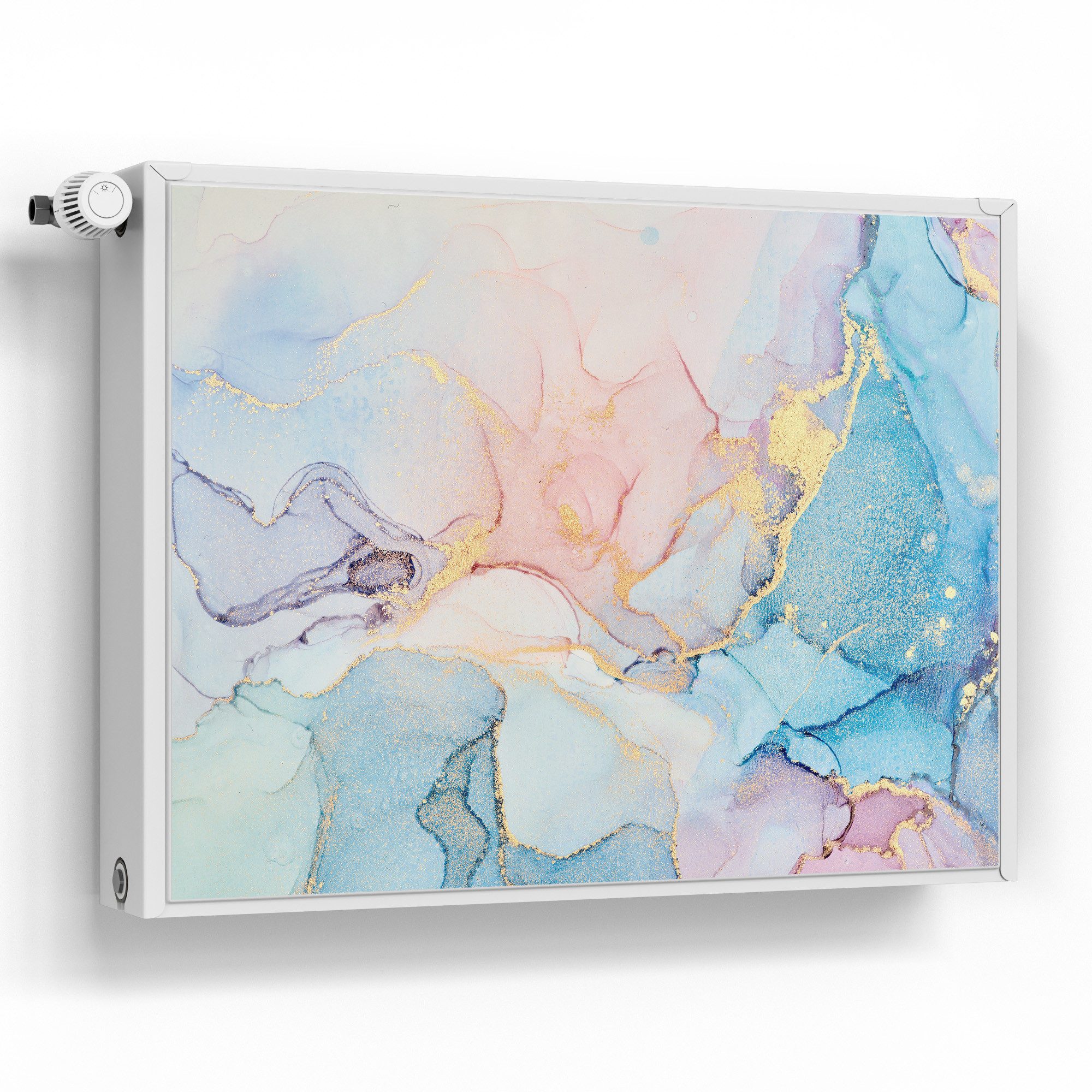 DEQORI Magnetfolie 'Goldene Strömung', beschreibbar Heizung Magnetmatte magnetisch Magnetfolie