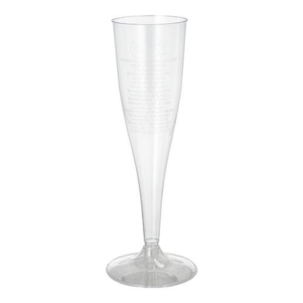 Starpak Becher 10 Stiel-Gläser für Sekt, PS 0,1 l Ø 4,8 cm 19,9cm glasklar einteilig