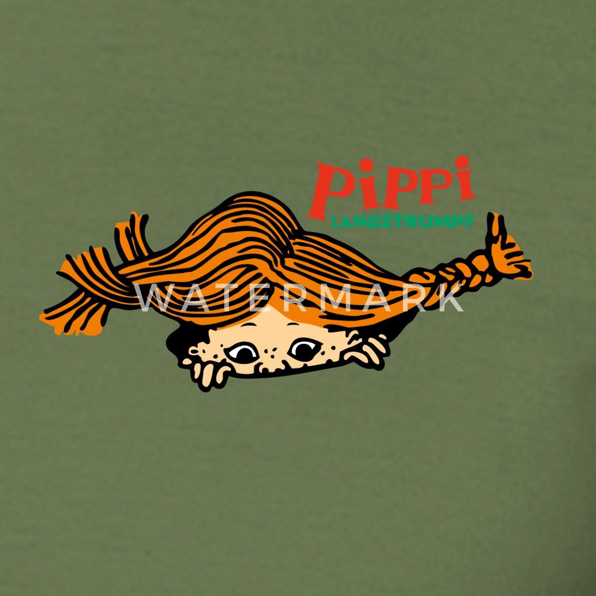 Spreadshirt T-Shirt Pippi Langstrumpf Auf Der Lauer Männer T-Shirt (1-tlg)