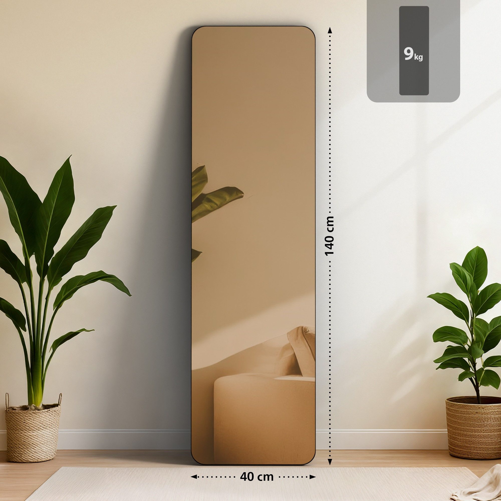 CLP Standspiegel Gurnee, Standspiegel und Wandspiegel in einem, Metallrahme günstig online kaufen