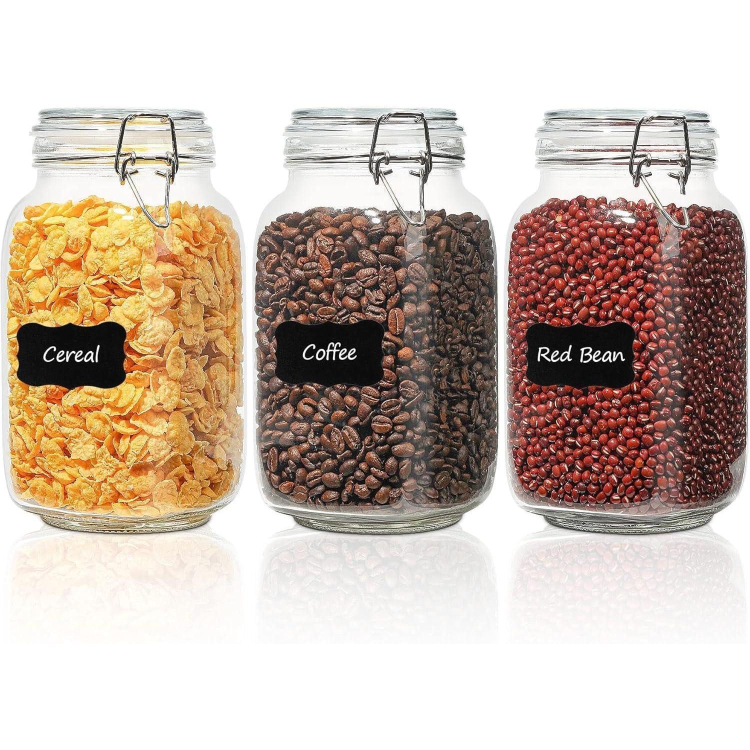 LuxusKollektion Einmachglas Einmachgläser 3er Set Bügelverschluss Luftdicht Weckgläser 1.5 L