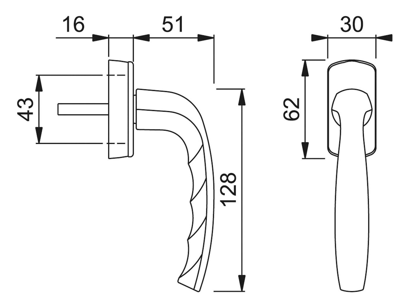 Thumbnail - HOPPE Fensterbeschlag, Fenstergriff 0810 / US10 F9