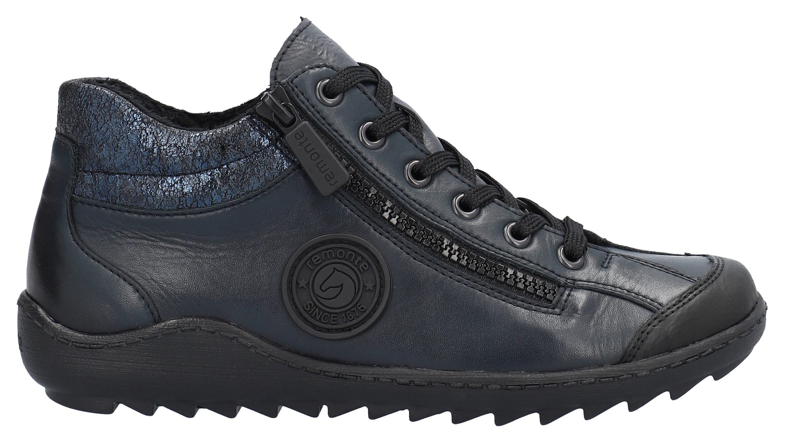 Remonte Schnürboots, Flats, Komfortschuh, Boots mit seitlichem Reißverschluss