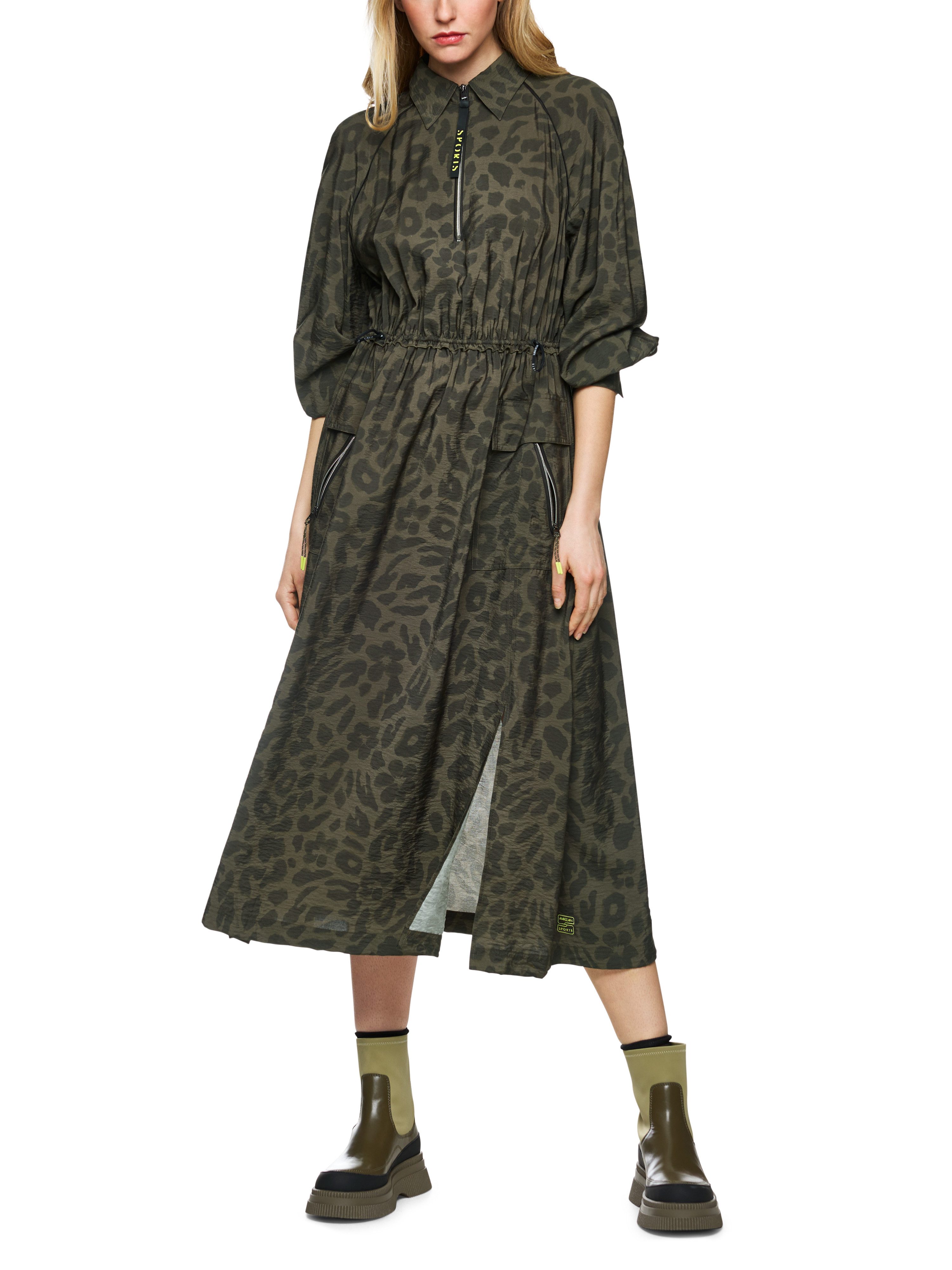 Marc Cain Maxikleid Leo Hike Premium Damenmode Langarm Sportives Kleid, Hem günstig online kaufen