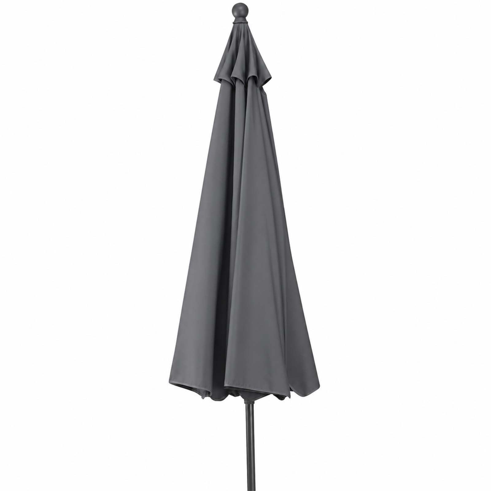 Siena Garden Sonnenschirm Sonnenschirm Gartenschirm Balkonschirm 200 cm Rund Kippbar Anthrazit – Bild 2 von 5