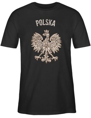 Shirtracer T-Shirt Polska Polnisches Adlerwappen Polen 2024 Fussball EM Fanartikel