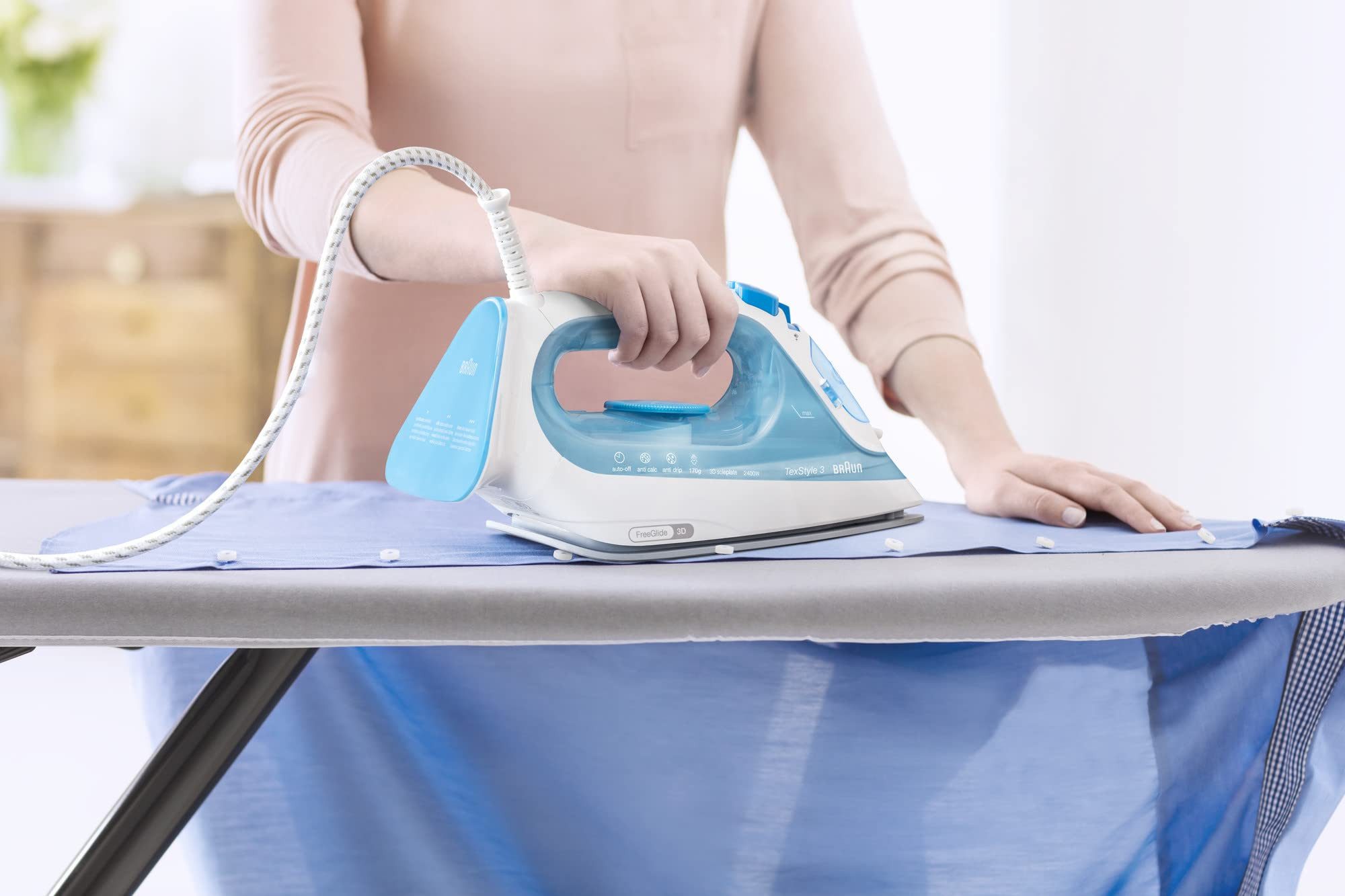 Braun Dampfbügeleisen SI3053BL, Zwei-Wege-Bügelsohle, 3D SuperCeramic, 170 g/min